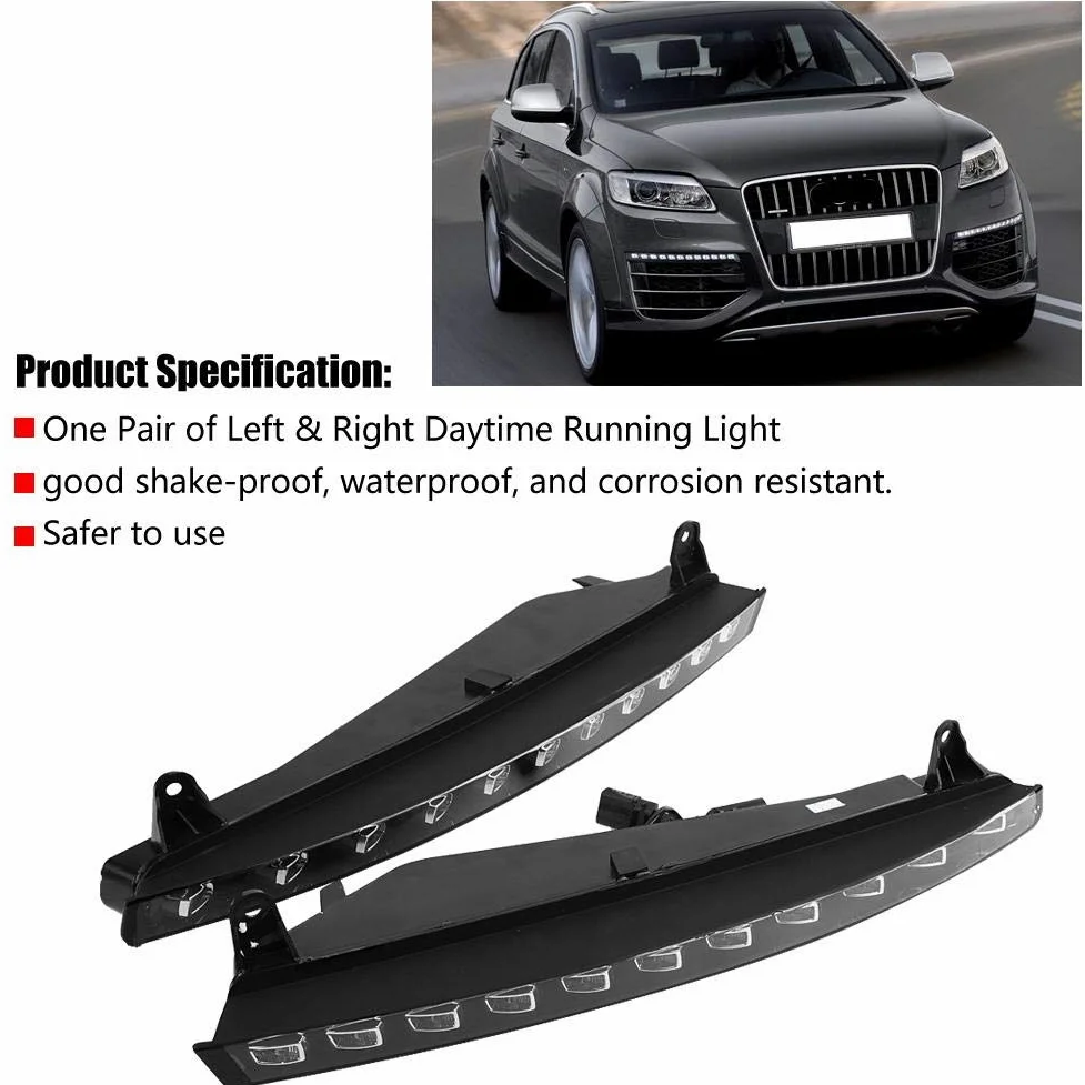 Luz de circulación diurna, 1 par Coche Luz de circulación diurna Señal de Lámreemplazo para de niebla LED DRL de 2 colores reemplazo para 2006 2009