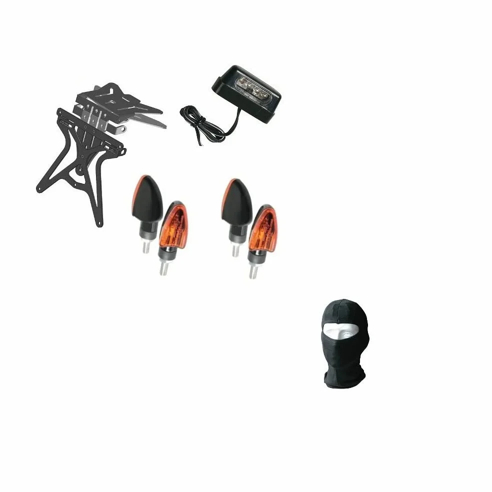 Kit Matricula para Moto Universal + 4 Flechas a Bombilla + luz Placa homologado lampa Moto Guzzi V7 Racer 750 2011 – 2017