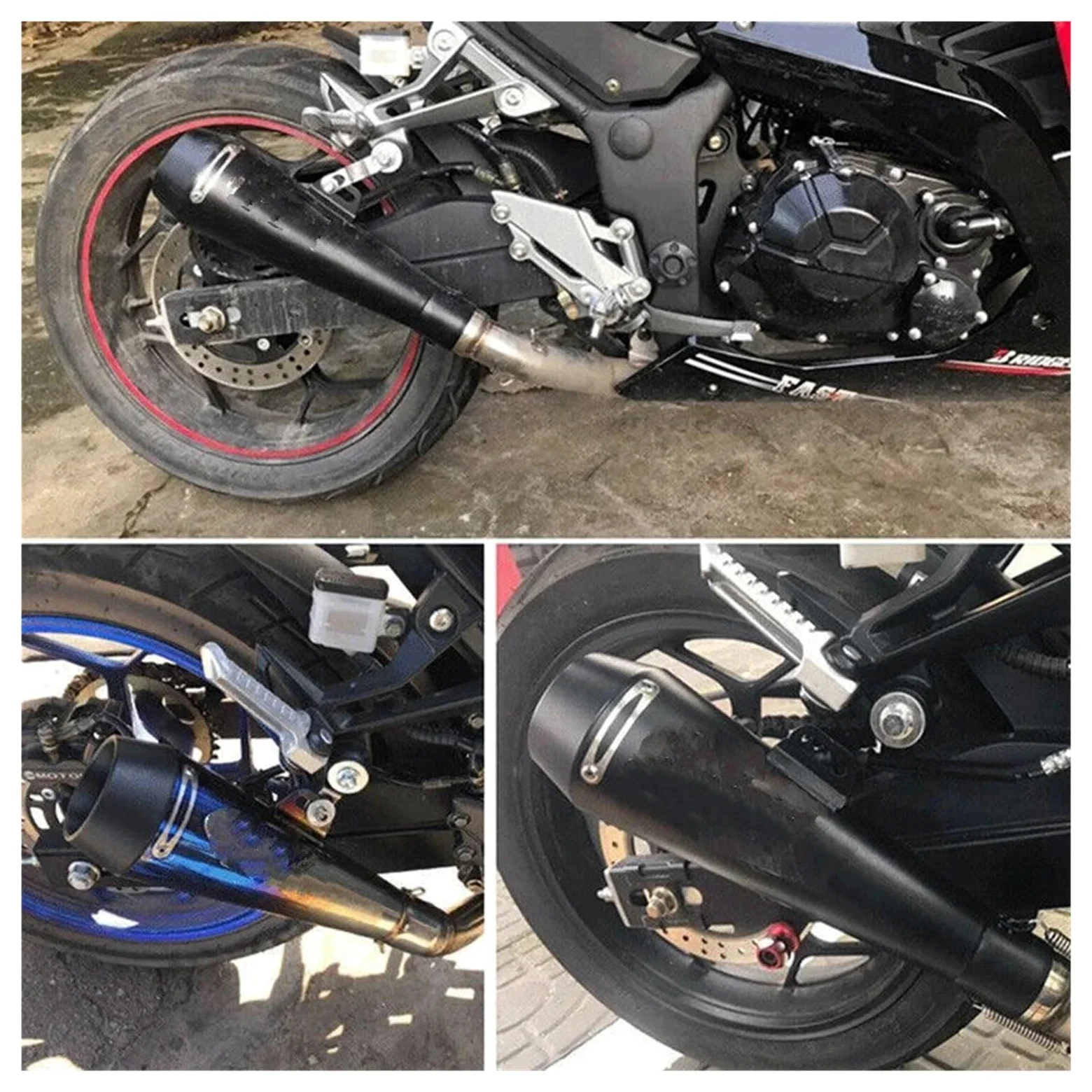 silencioso escape moto Para Suzuki Para GSXR750 Para GSXR600 2011-2021 | Para GSX-R600 51MM tubo de escape de motocicleta GP silenciador de olla motocicleta Slip on(Titanio)