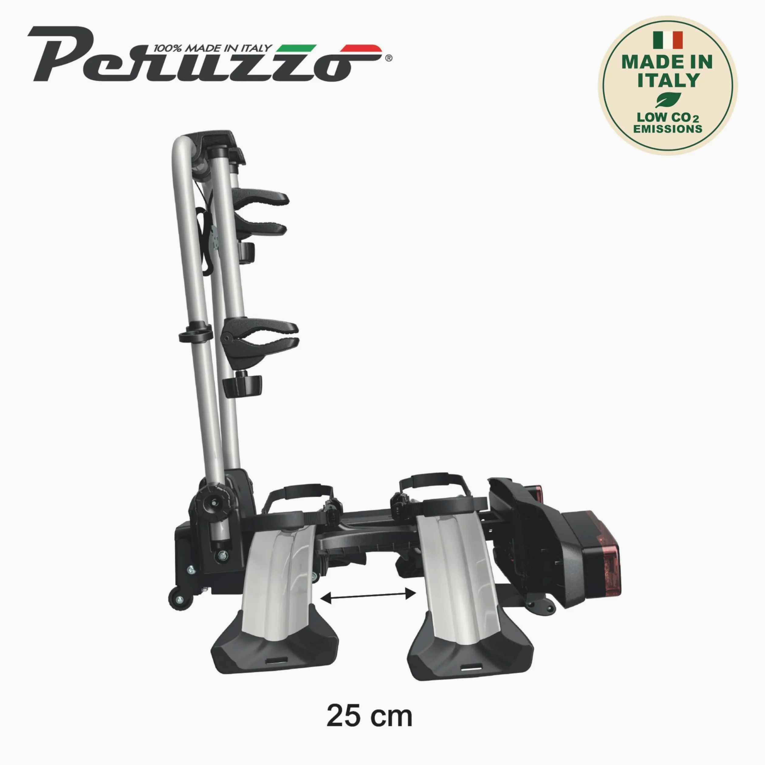 Portabicicletas Gancho Remolque PERUZZO Atlantis 714 para ebike 2 Bicicletas