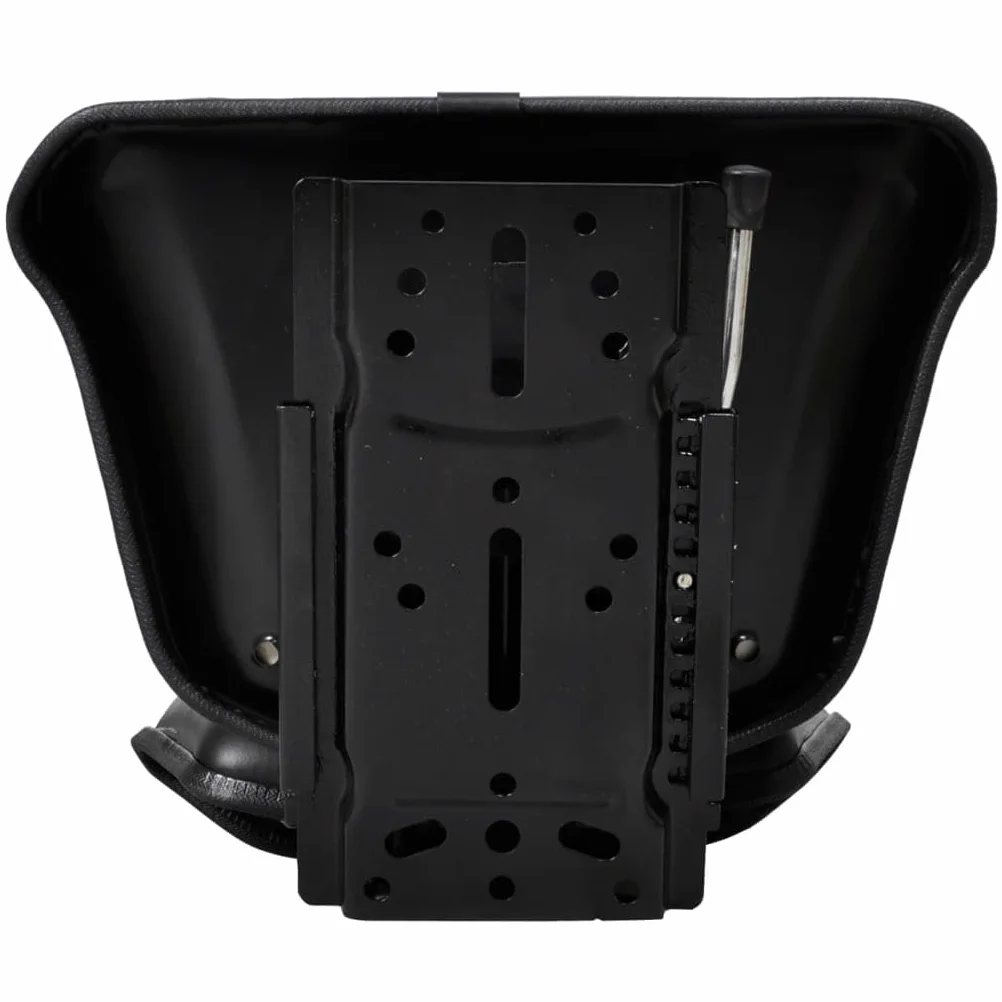 vidaXL Asiento de tractor con respaldo negro