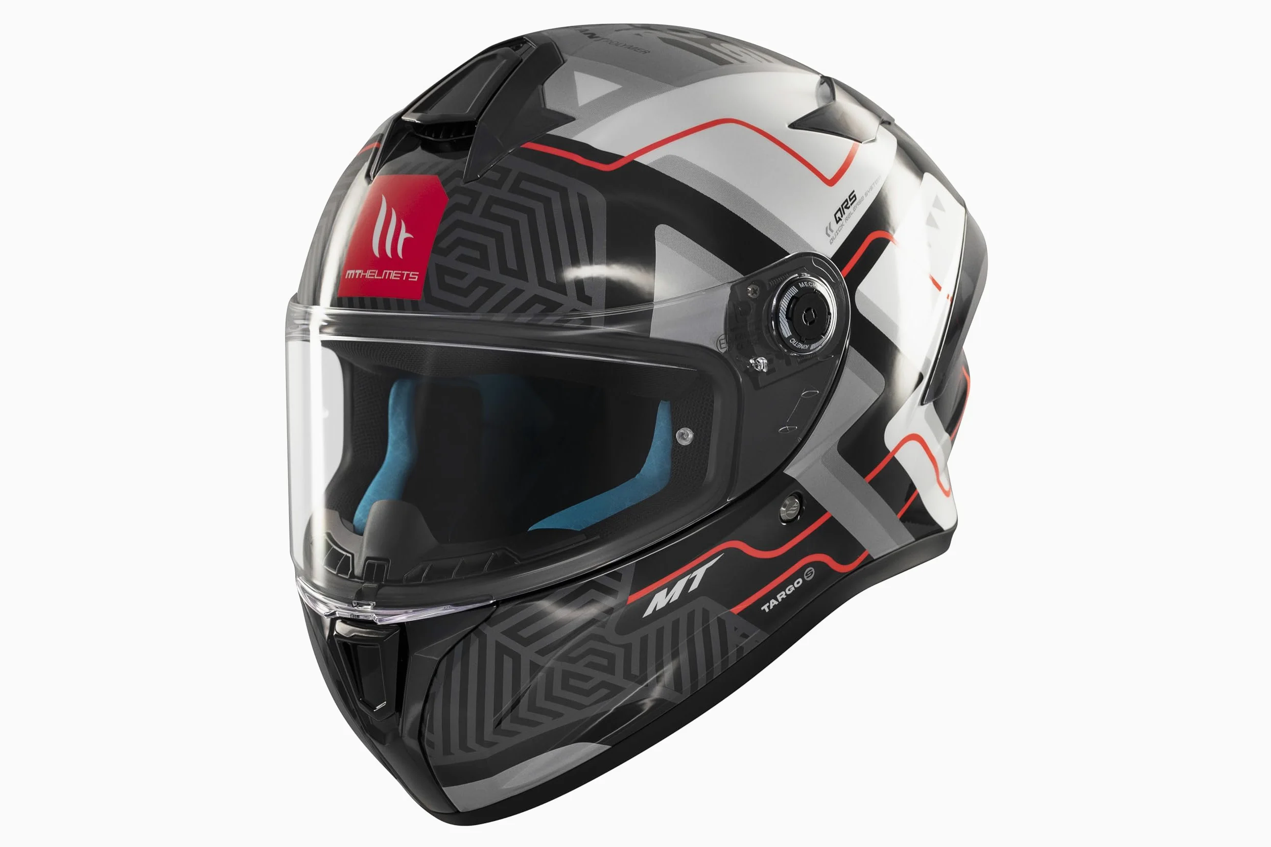 MT Helmets Targo S – Casco Moto Integral con Visor Solar Full Vision, Pantalla Compatible con Pinlock, Interior Lavable y Cierre Micrométrico | Calota HIRP | Homologado ECE 22.06 & DOT