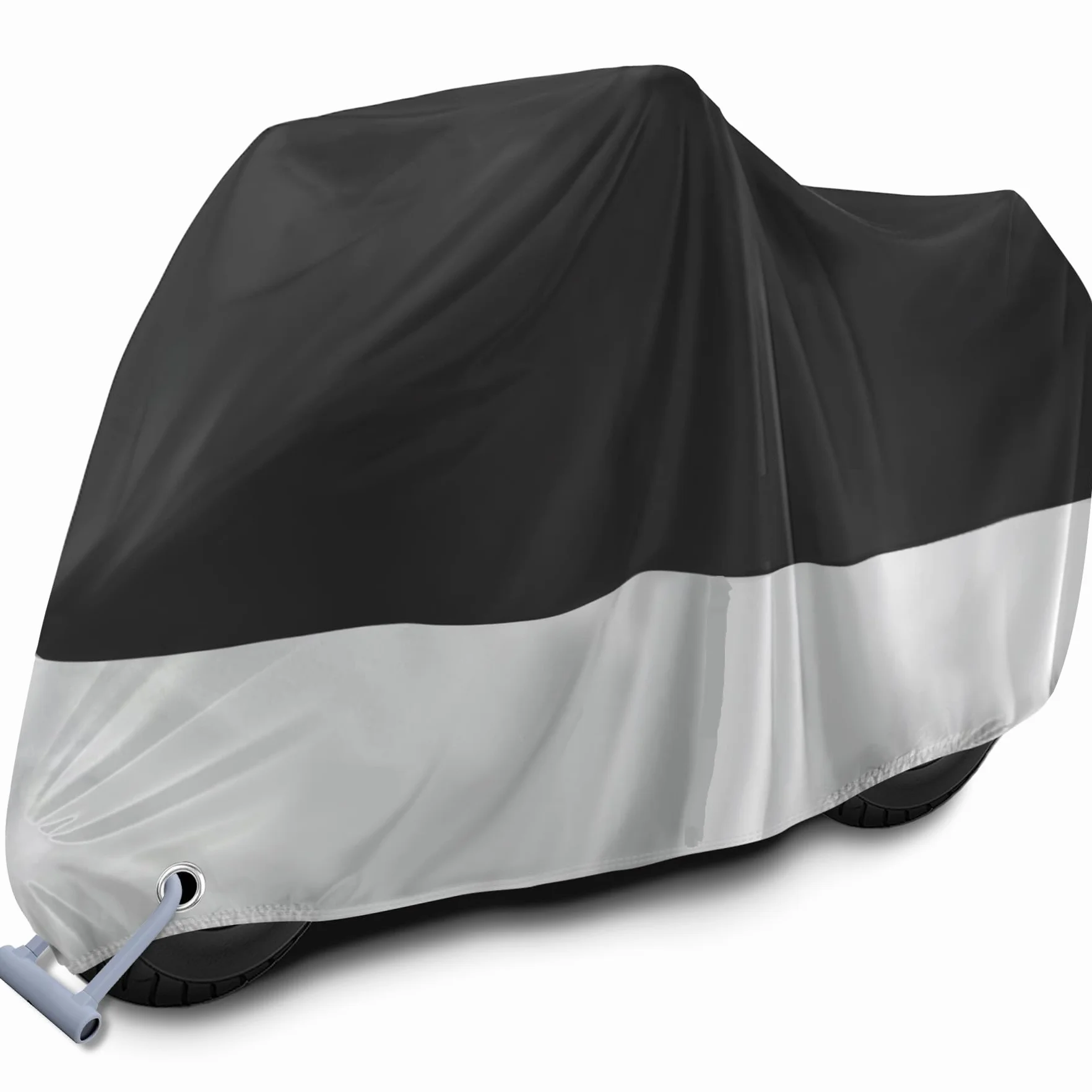 Funda para Moto Impermeable, Cubierta de Moto XXL Exterior Interior para Cubre Scooter Motocicleta, Protectora al Aire Libre a Prueba de Polvo Sol Lluvia Viento Nieve - 245x105x125 cm