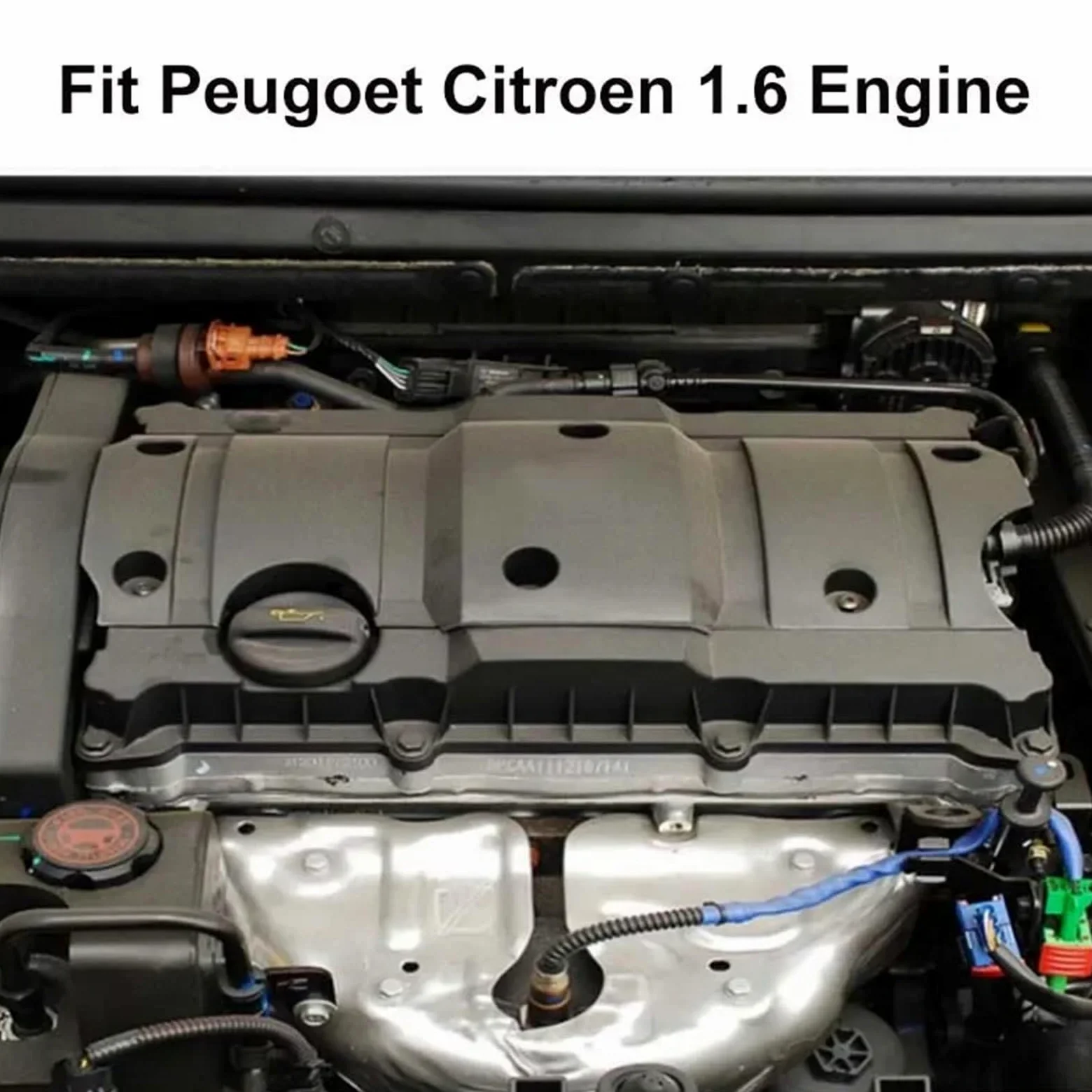 Junta de tapa de la cámara de la válvula de admisión y escape del motor con tapa para Peugeot 206, 207, 307, 308, 301, 308S, 2008 y 408. Juego de juntas(9658651780)