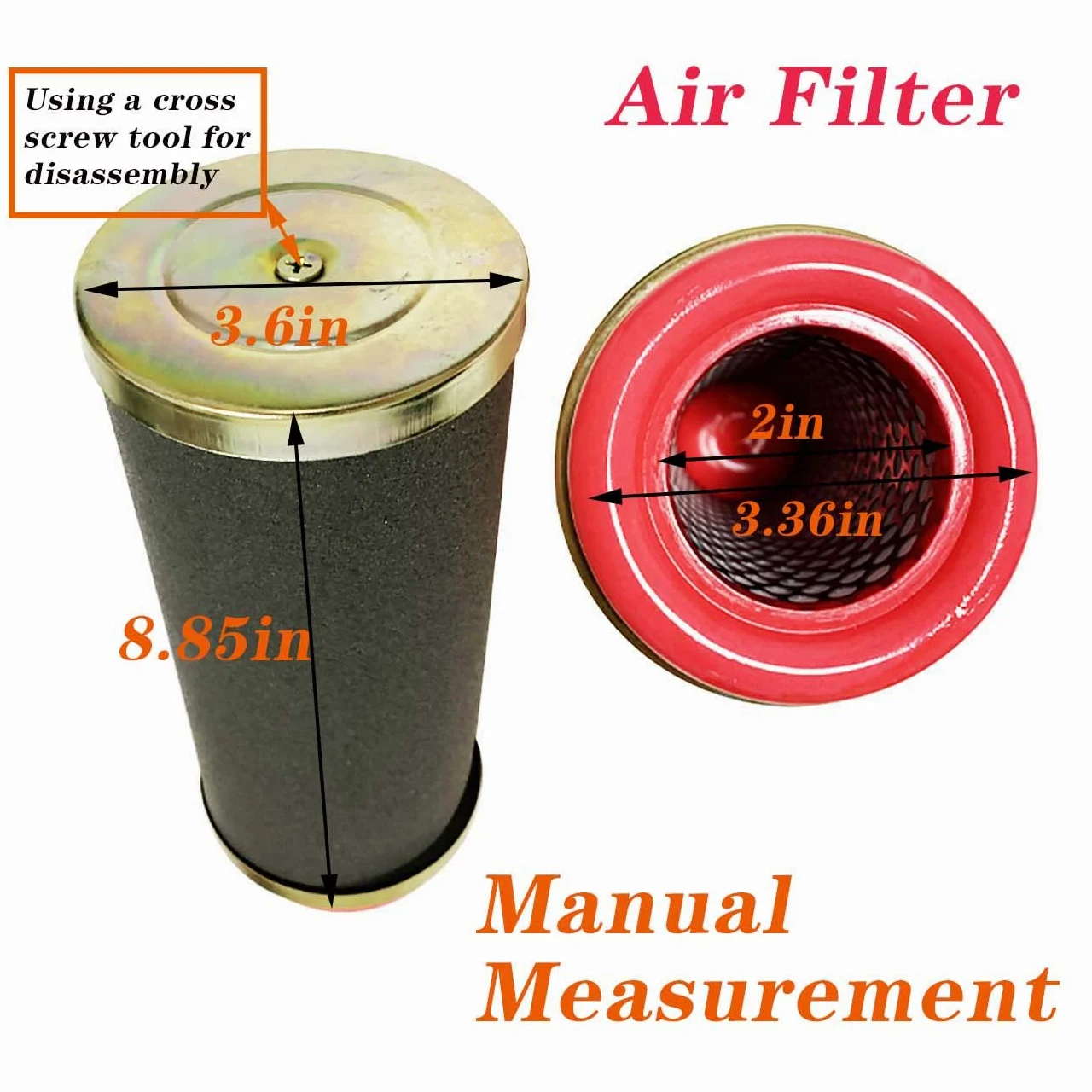 HiSUN - Filtro de aire de espuma para UTV 700 750 500 550 2008-2016 Coleman Massimo Supermach compatible con 17104-115-0000 1722A-115000-0100