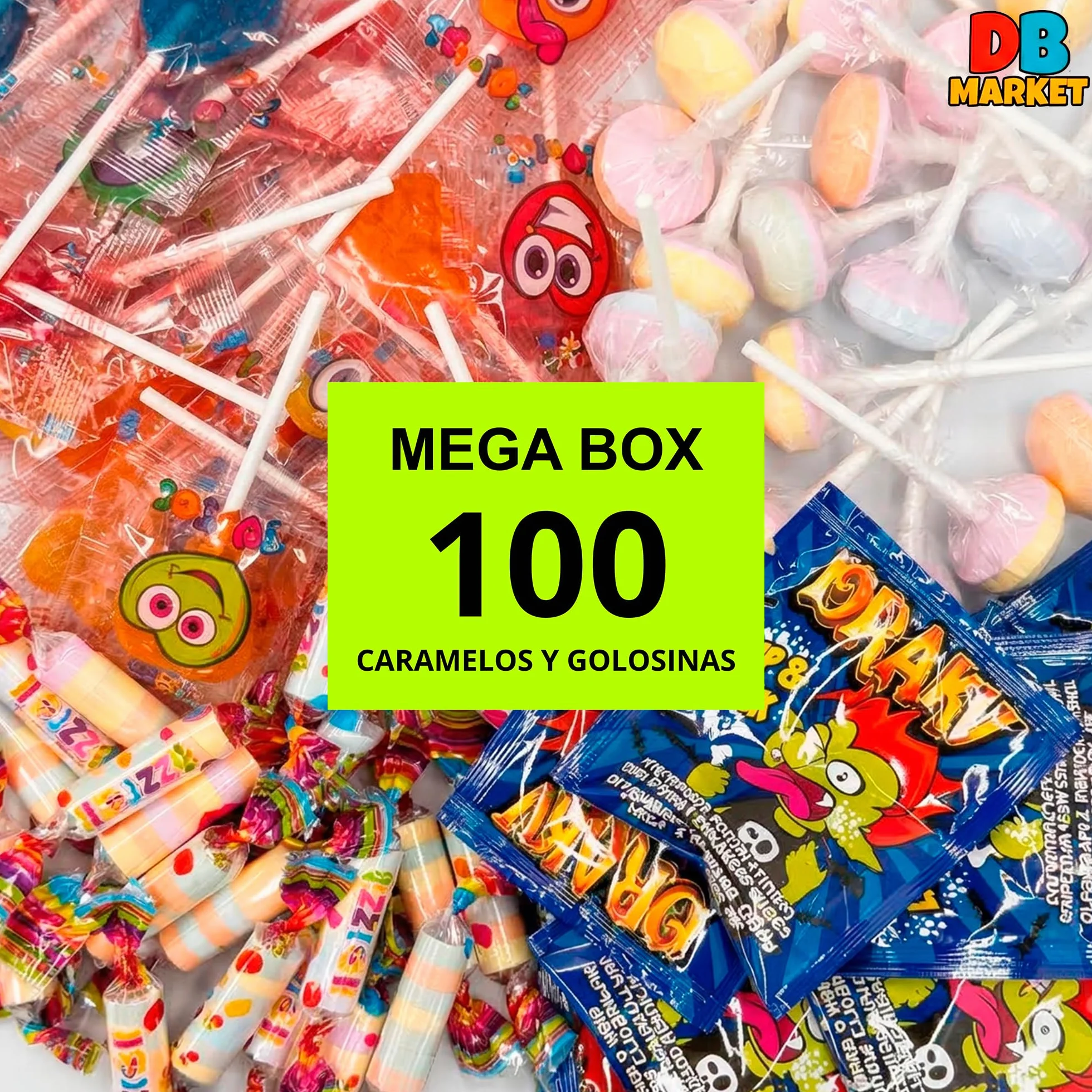 Mega Pack 100 Chuches Golosinas Caramelos para Relleno de Piñata Surtido Sin Gluten Sin Lactosa