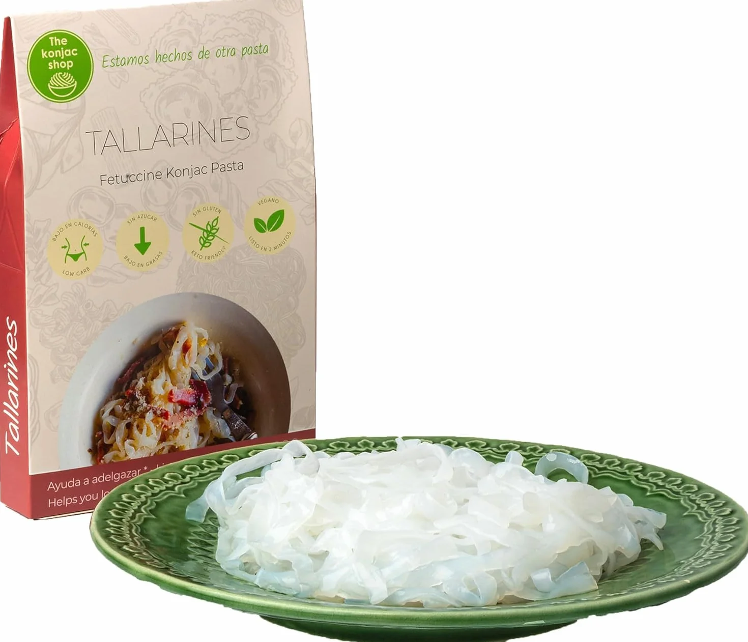 The Konjac Shop - Tallarines de Konjac 270g Shirataki Sin Gluten Bajo en Calorías y Carbohidratos Apto para Veganos y Dietas Keto (Paquete De 5)