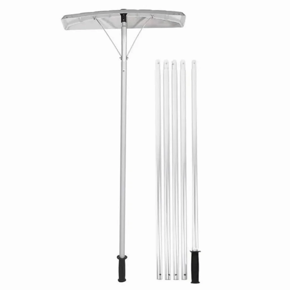 Rascador de Hielo para Coche Pala De Nieve Rastrillo Palo De Extensión Ligero 20 Ft Alto Alcance Aluminio Herramientas De Remoción De Nieve Al Aire Libre Rascadores de Hielo para Coche(A)