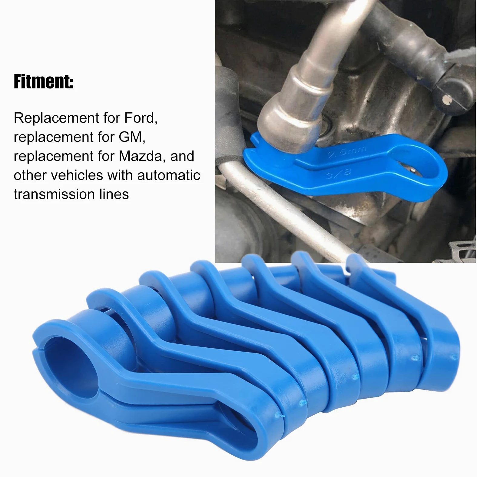 Juego de 7 herramientas desconexión rápida para líneas combustible y transmisión automática, fabricadas en ABS resistente a la corrosión, operación con una mano diseño resorte