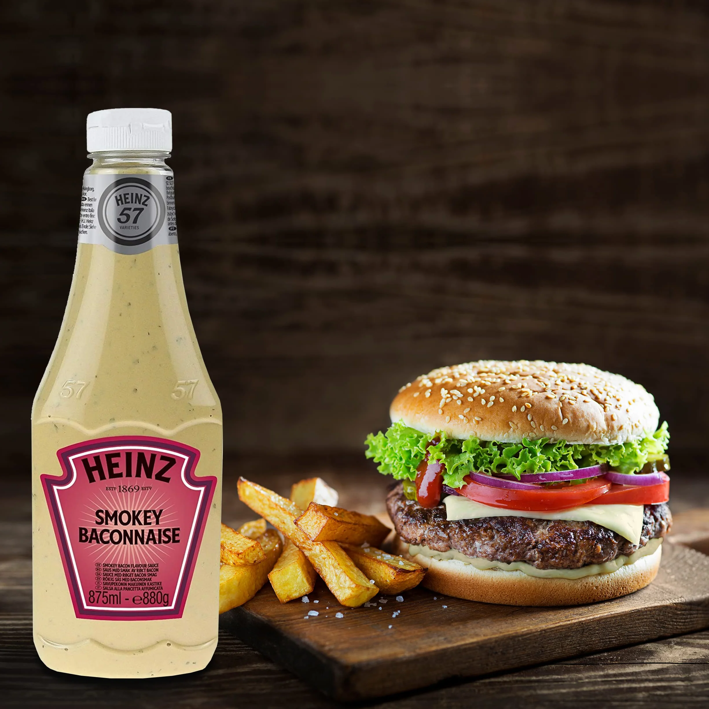 Heinz Salsa Smokey Baconnaise 875ml Bacon sin Gluten