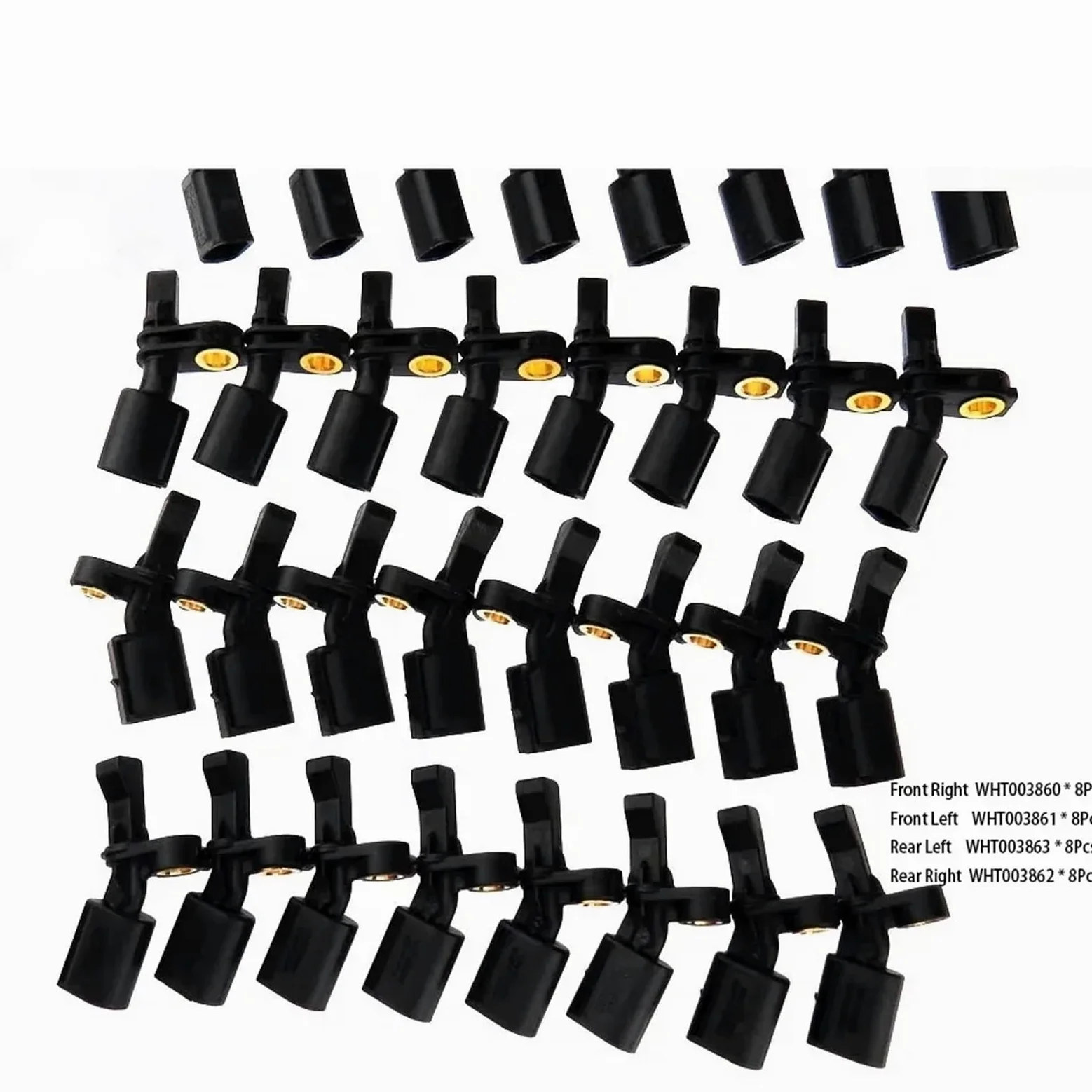 Sensor de velocidad WHT003860 WHT 003 861 862 WHT003863 32 piezas/juego de sensores velocidad rueda ABS para Audi A2 Compatible con VW