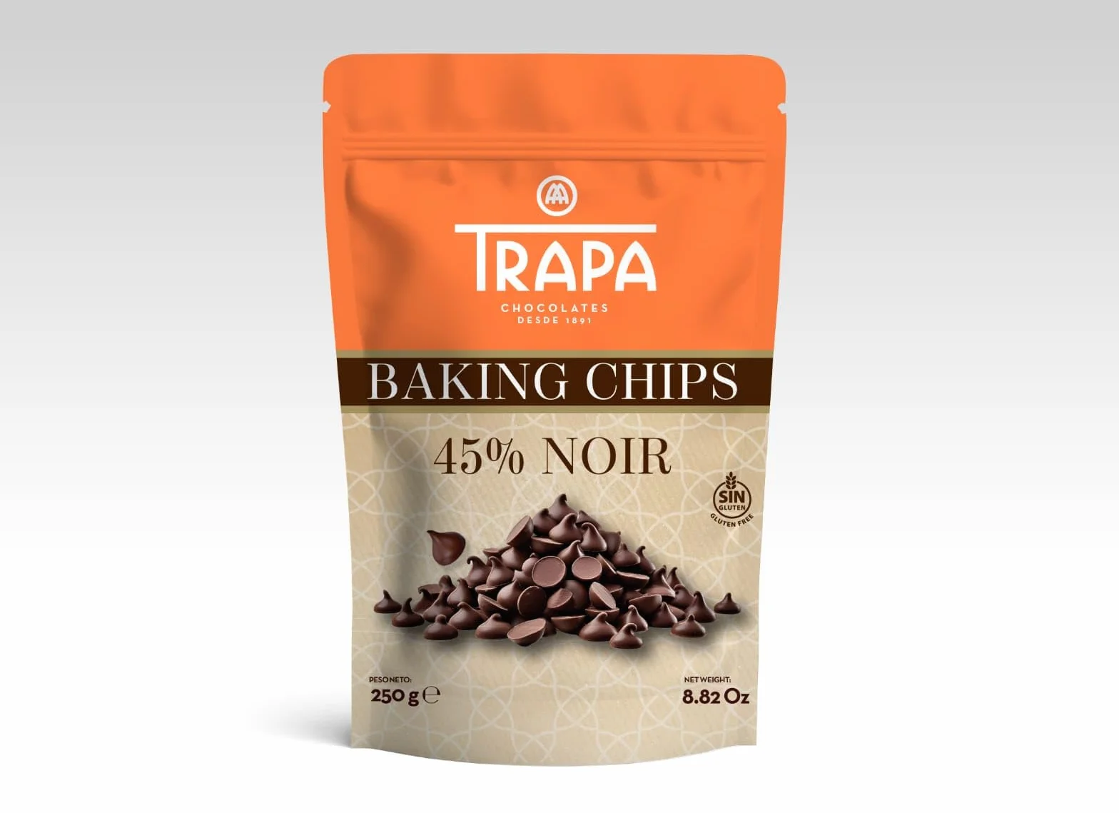 Trapa Chips de Chocolate 45% Negro 250 g Bolsa