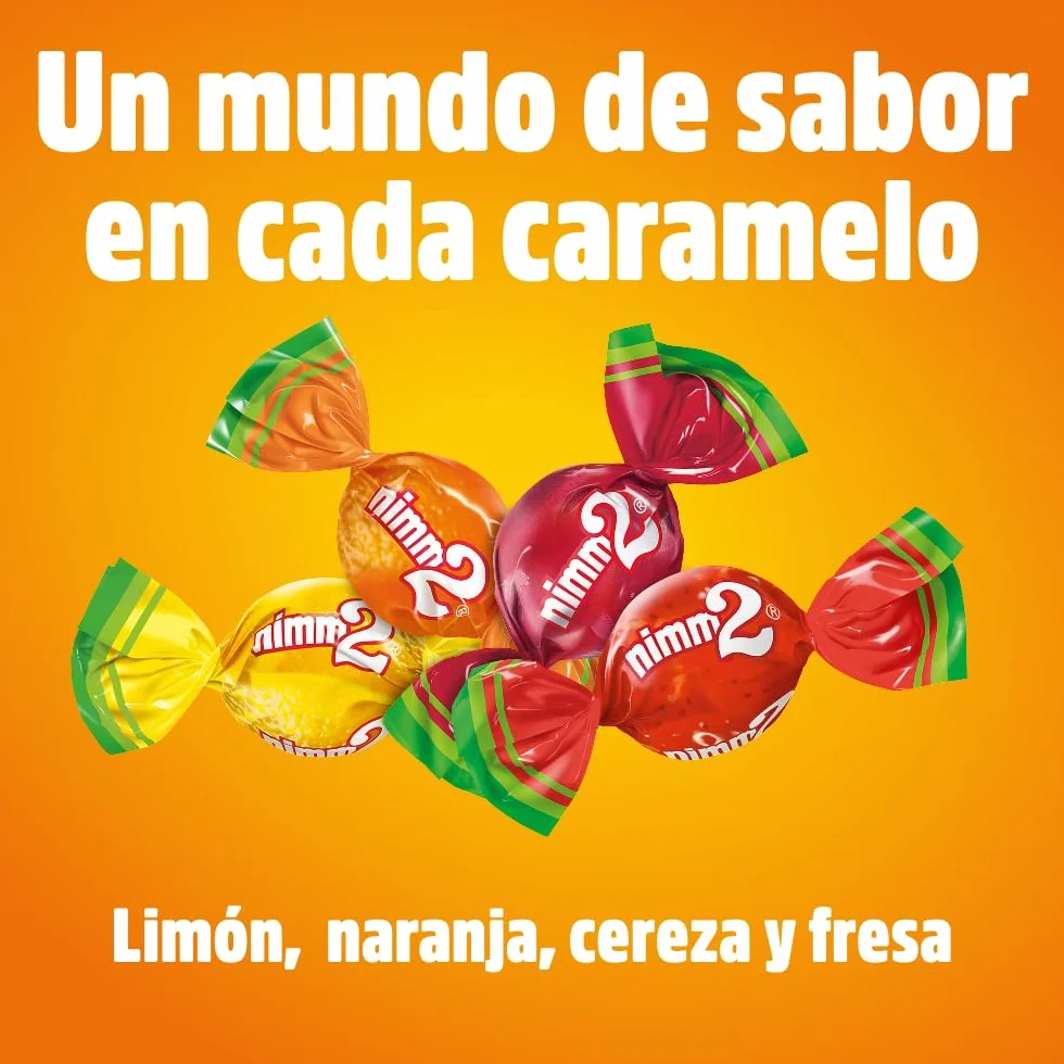 nimm2 Soft Caramelos Masticables Rellenos de Zumo de Frutas con Vitaminas Bolsa 800g