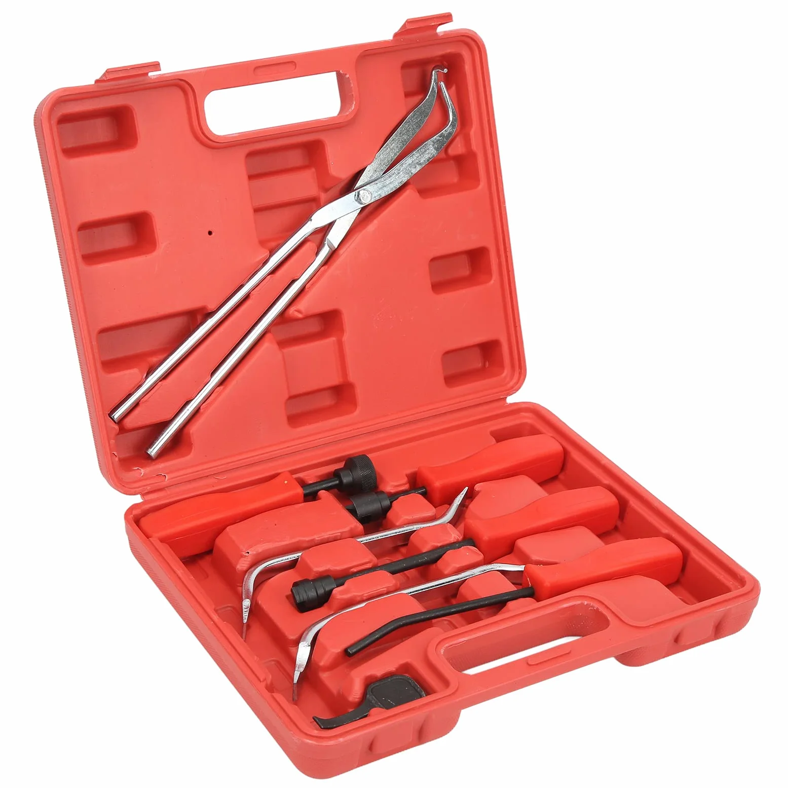 Kit de Herramientas de Freno de Tambor, 8 Piezas, Herramienta Universal de Retroceso de Pinza de Freno, Compresor de Resorte de Freno, Alicates de Resorte de Freno, Juego de Cucharas de Freno, Herrami