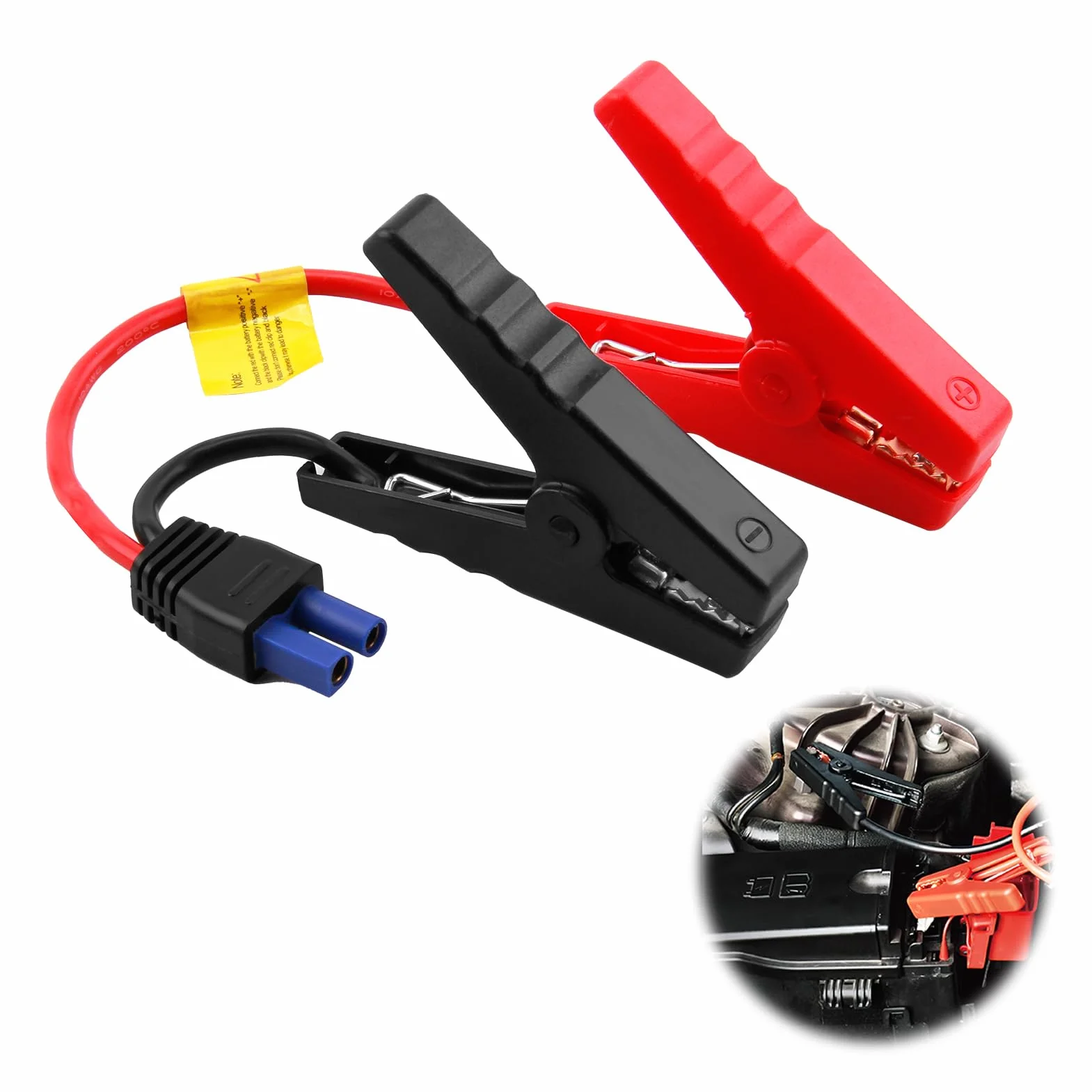 Cable de Arranque de Emergencia Automotriz Portátil, Pinza de Cocodrilo de Repuesto para Arrancador de Batería de Coche 12V, Cables de Abrazadera de Refuerzo Inteligente de Alta Durabilidad