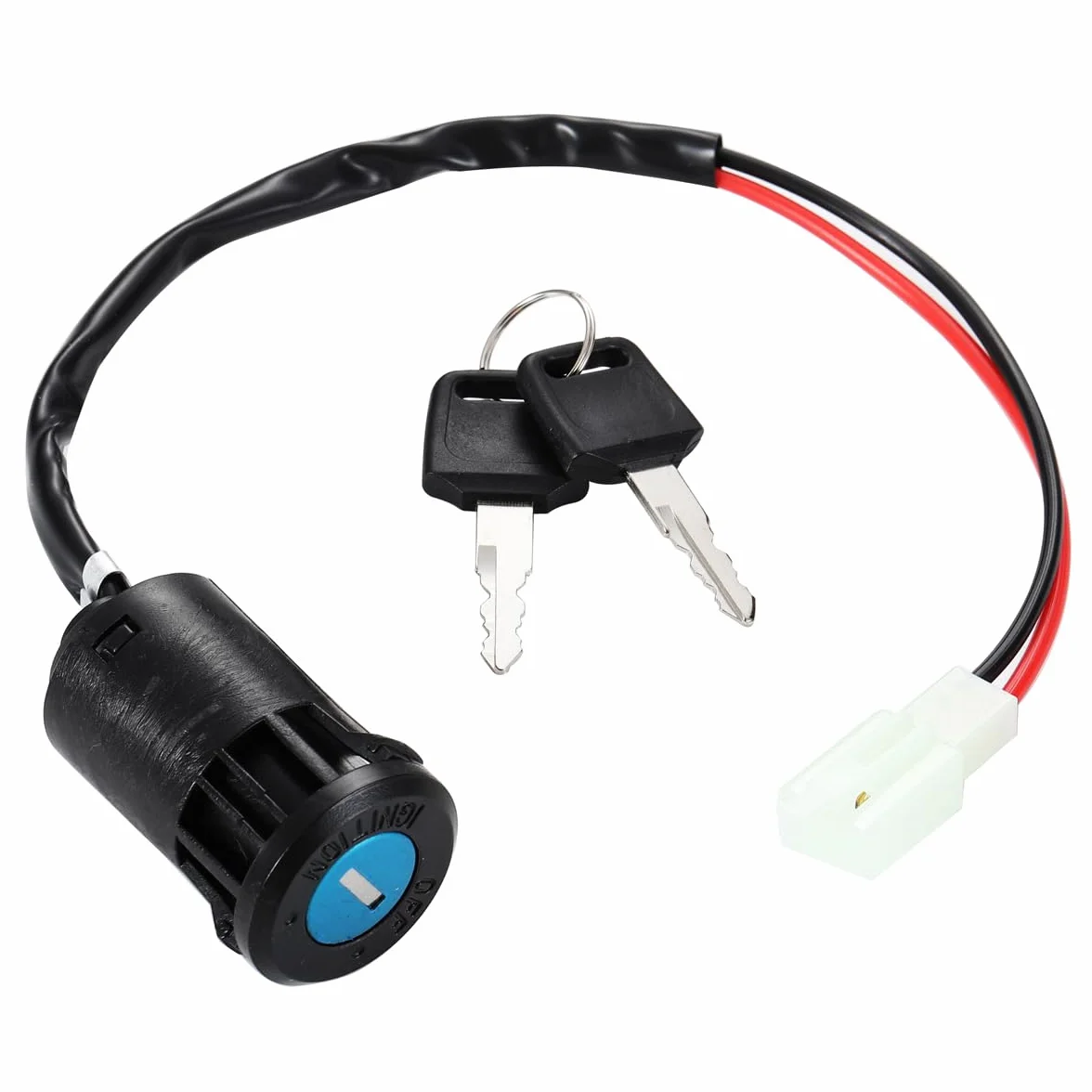 Greluma 1 Pieza Interruptor de llave de encendido de 2 cables para motocicleta Taotao Sunl ATV Quad Dirt Pocket Bike Scooter eléctrico