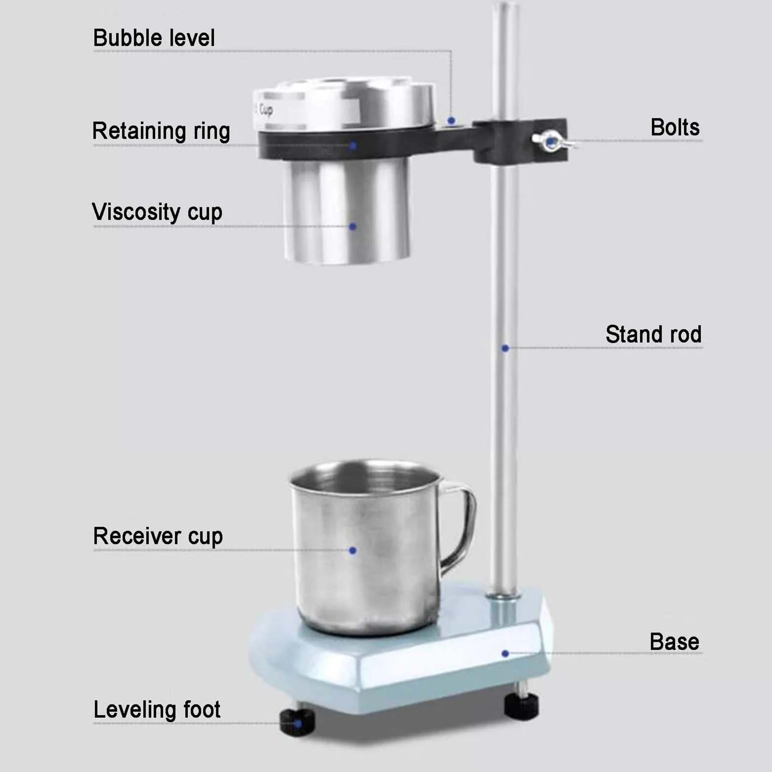 Viscosímetro de Pintura, Viscosímetro de Pintura de 100 ml, Medición Precisa de Viscosidad para Pinturas, Barnices y Varios líquidos, Ideal para Uso Profesional e Industrial