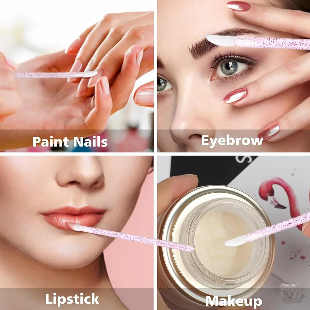 Set de 50 Cepillos Desechables para Pestañas y Labios para Maquillaje