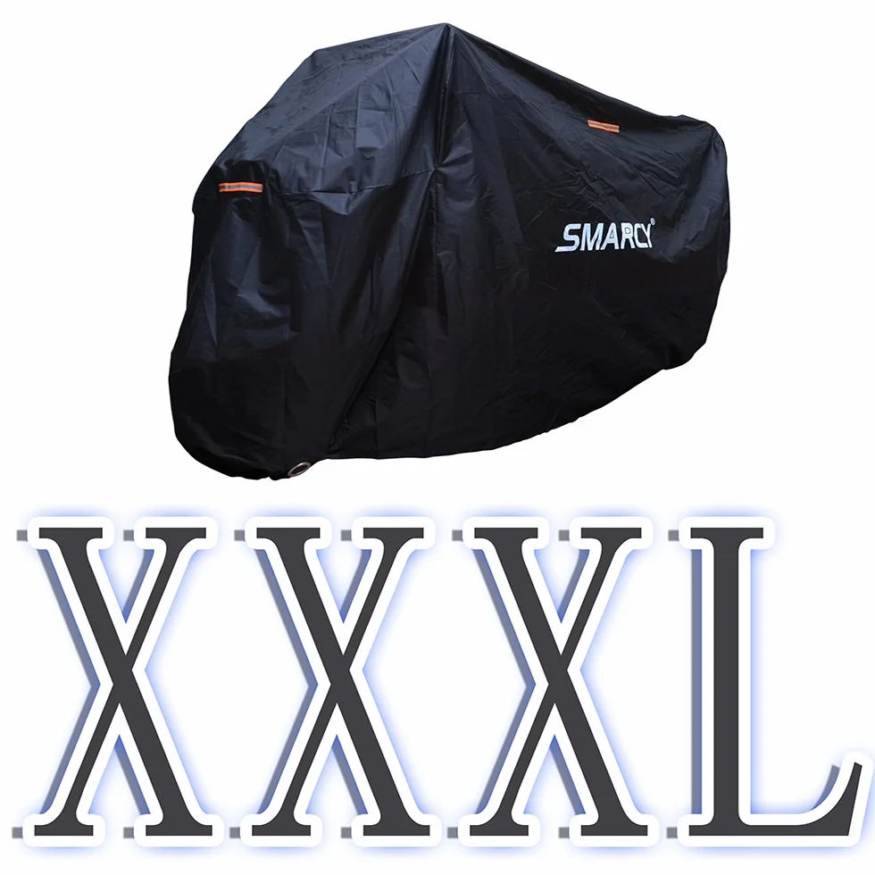 Funda Protector para Moto, Cubierta para Moto/Motocicleta Resistente al Agua a Prueba de UV, Color Negro XXXL