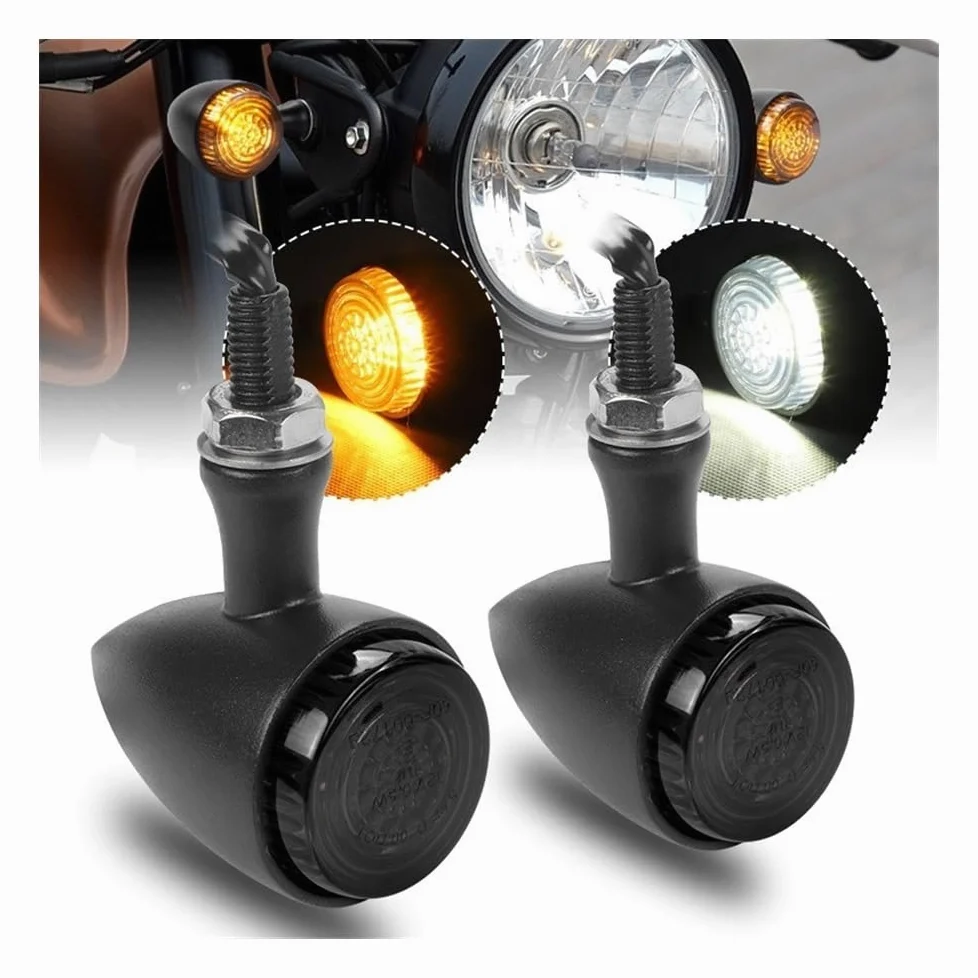 Intermitentes Luz LED De Intermitentes para Motocicleta M10, Luces Intermitentes Ámbar, Luz Trasera De Freno DRL para Cafe Racer