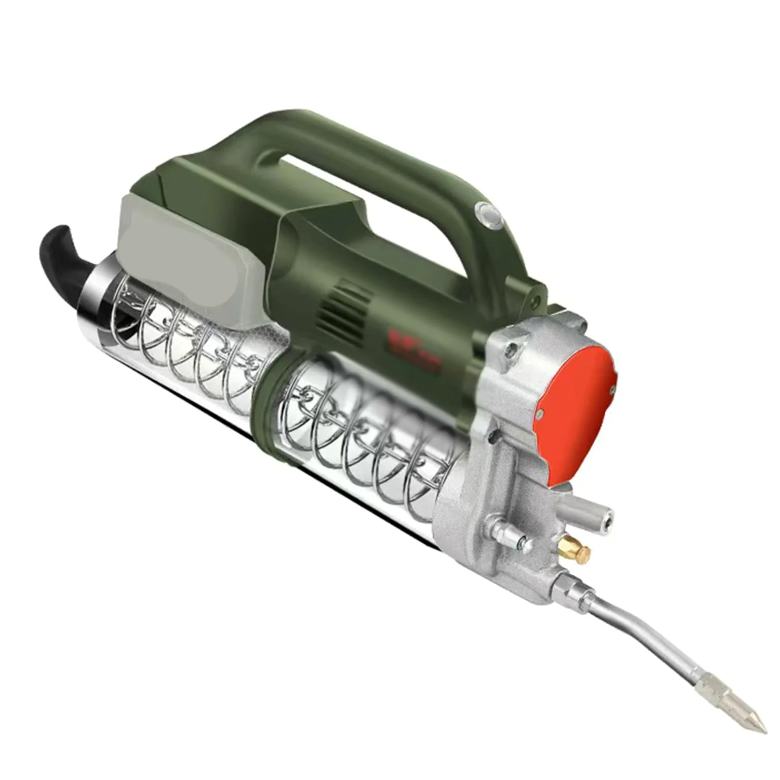 Pistola engrasadora eléctrica, batería de iones de litio, alta presión, recargable, portátil, para uso con cartuchos de grasa, batería de larga duración.