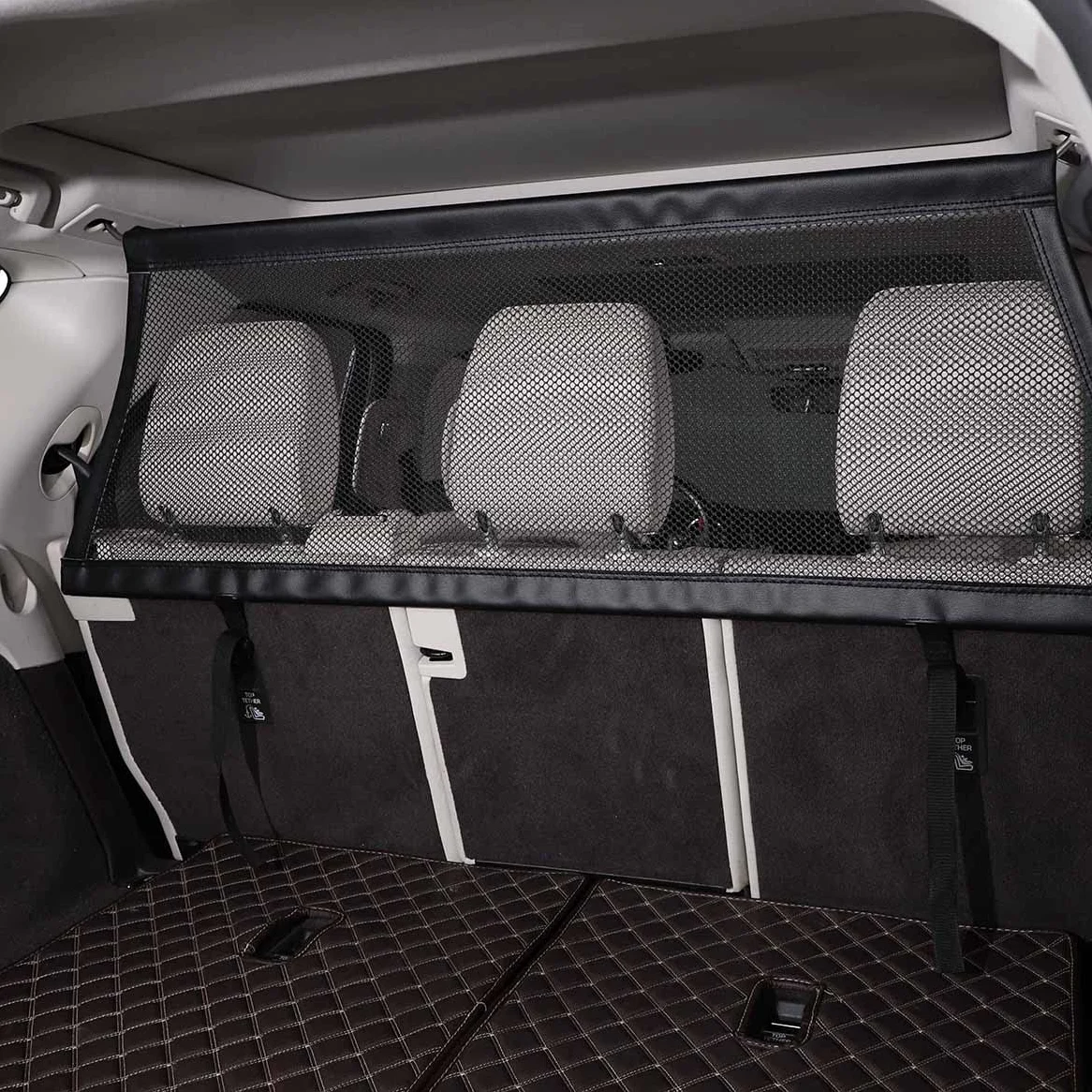 Red de aislamiento del maletero del coche, red de carga del organizador del maletero para Land Rover Discovery 5 2017-2022