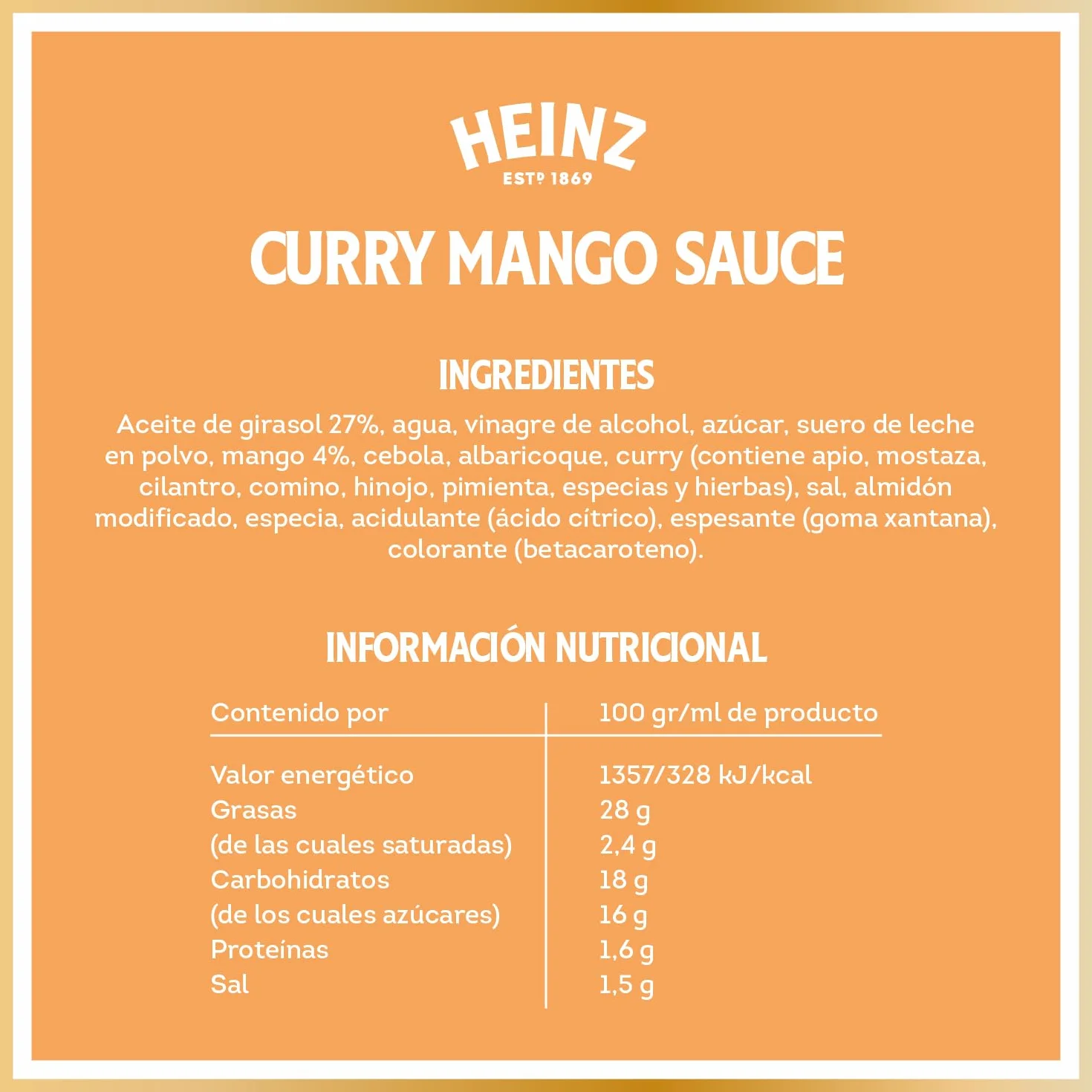 Heinz Salsa Curry y Mango 225g