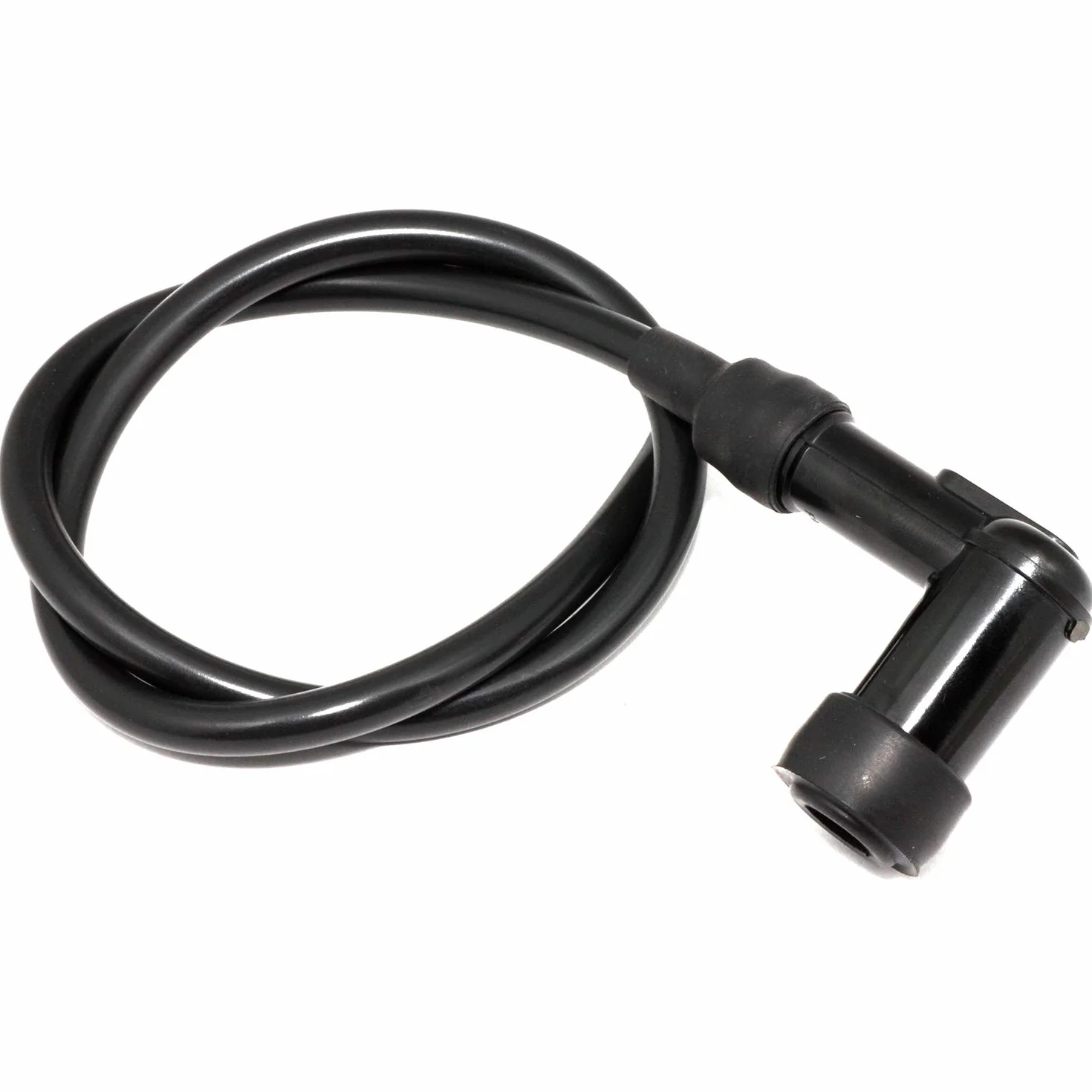 Easyboost Pipa De Bujia Cable Negro 50cm de Bujía Alta Tensión Silicona Resistente para Scooter Aerox Jog-R Moto AM6 Derbi Rieju TZR Beta XP6 RS Bw’s Cortacésped Desbrozadora Sierra Cadena