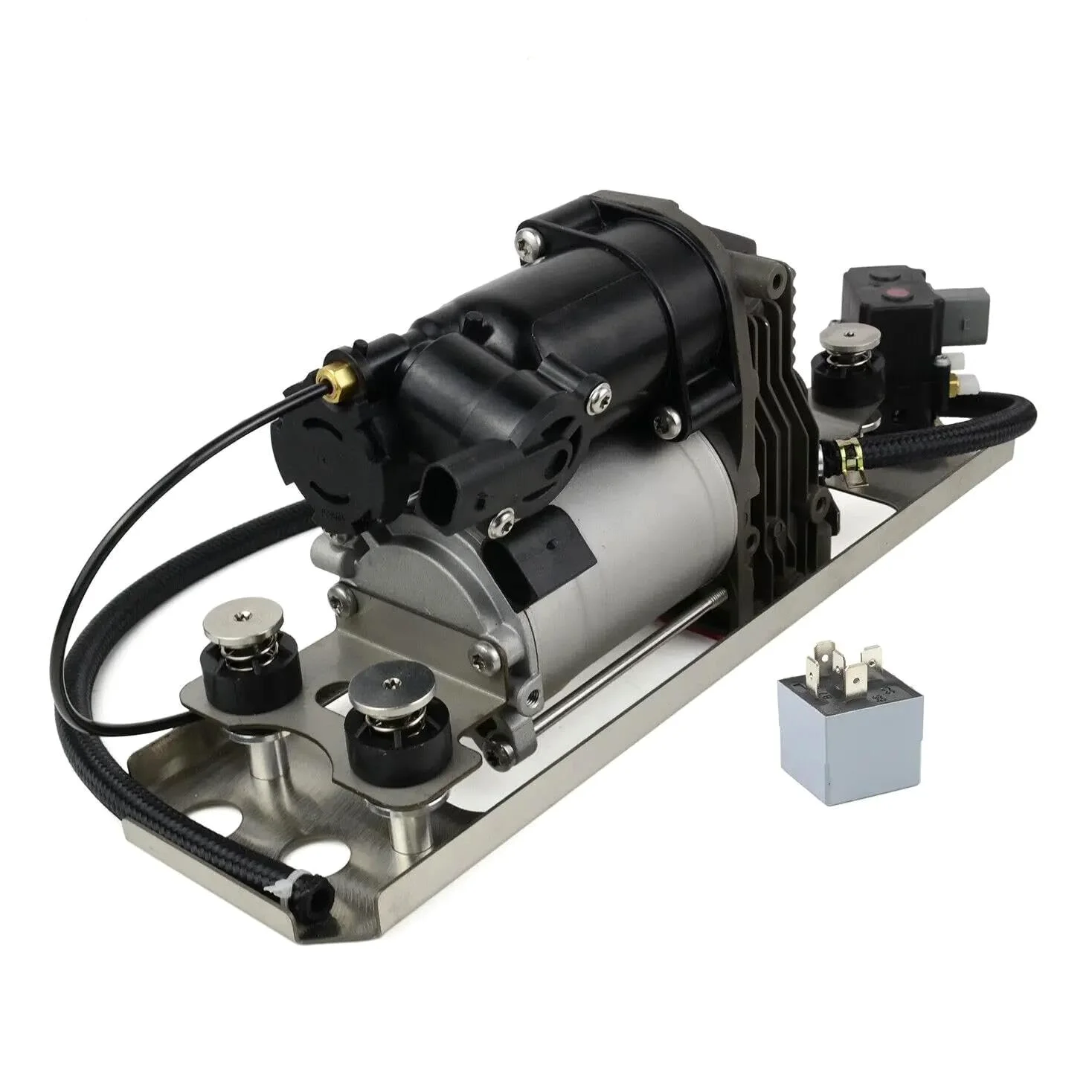 Suspensiones de aire Para E61 2005-conjunto Bomba Compresora Suspensión Neumática Con Soporte Y Bloque De Válvula Solenoide 37106793778 37206792855 Amortiguadores