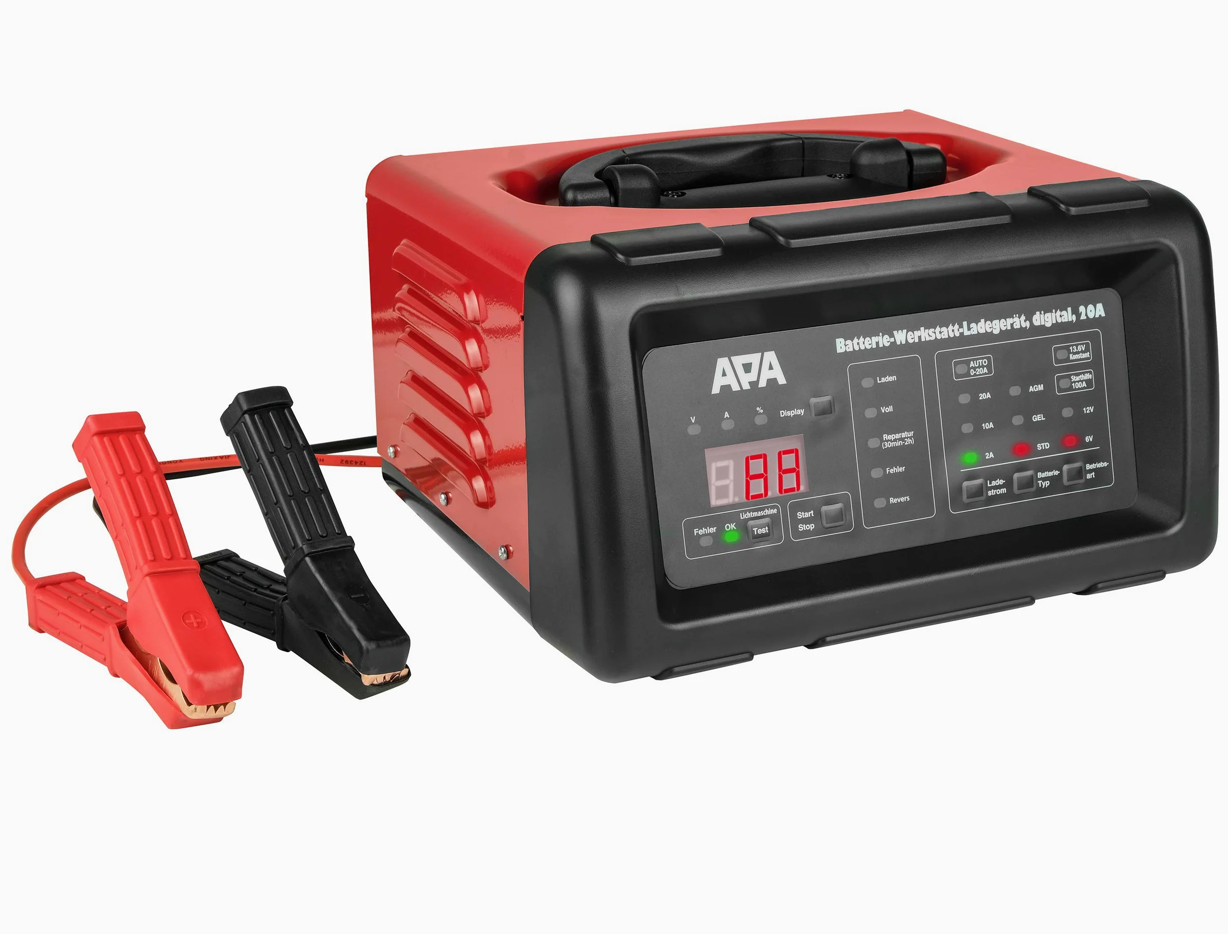 APA Werkstattladegerät Werkstattladegerät 20A con Starthilfe 16623 12V 6V 20A 20A