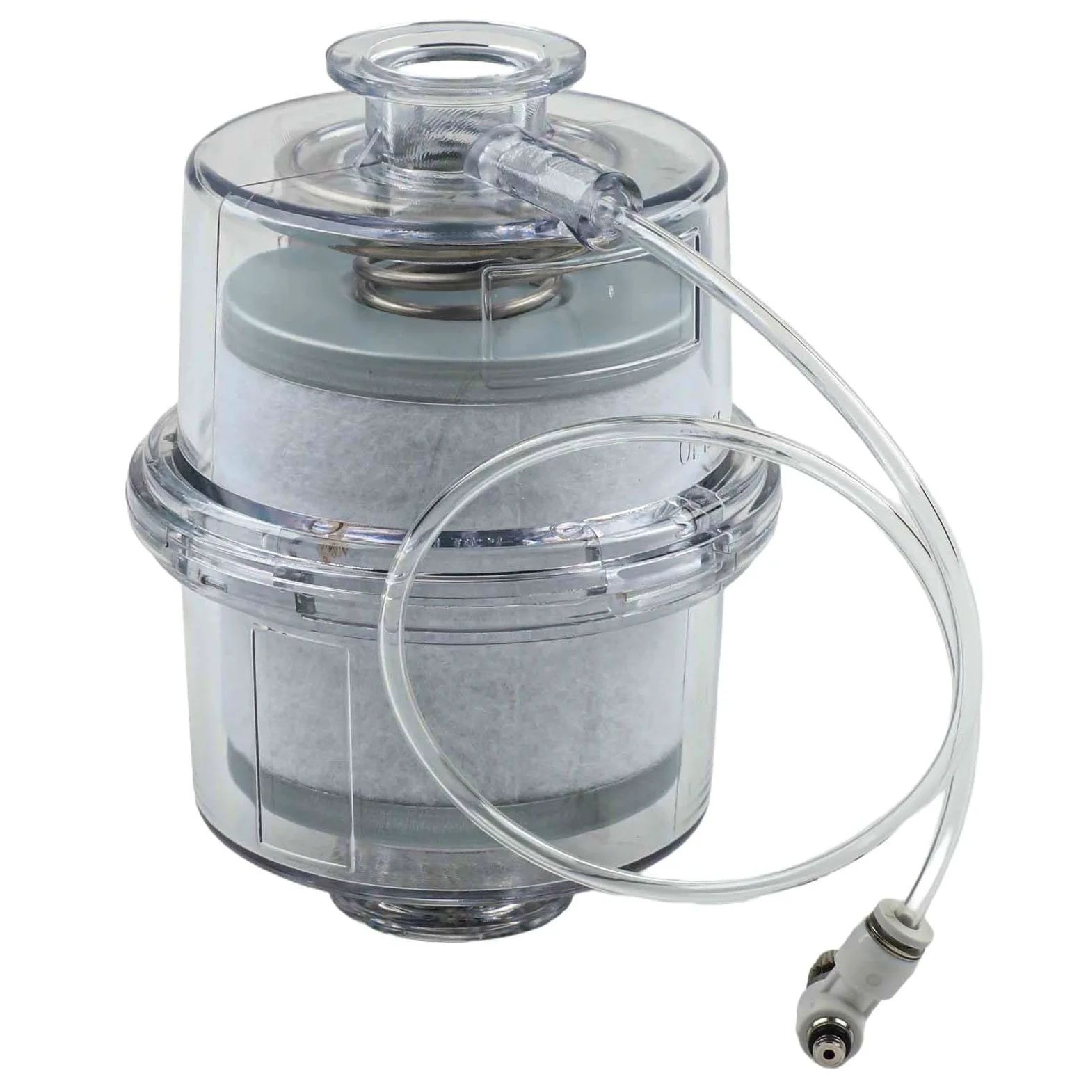 Separador de niebla de aceite para bomba de vacío con brida KF25/KF40, carcasa transparente resistente a altas temperaturas, 95% de eficiencia de filtro para filtro de escape, purificación de aire