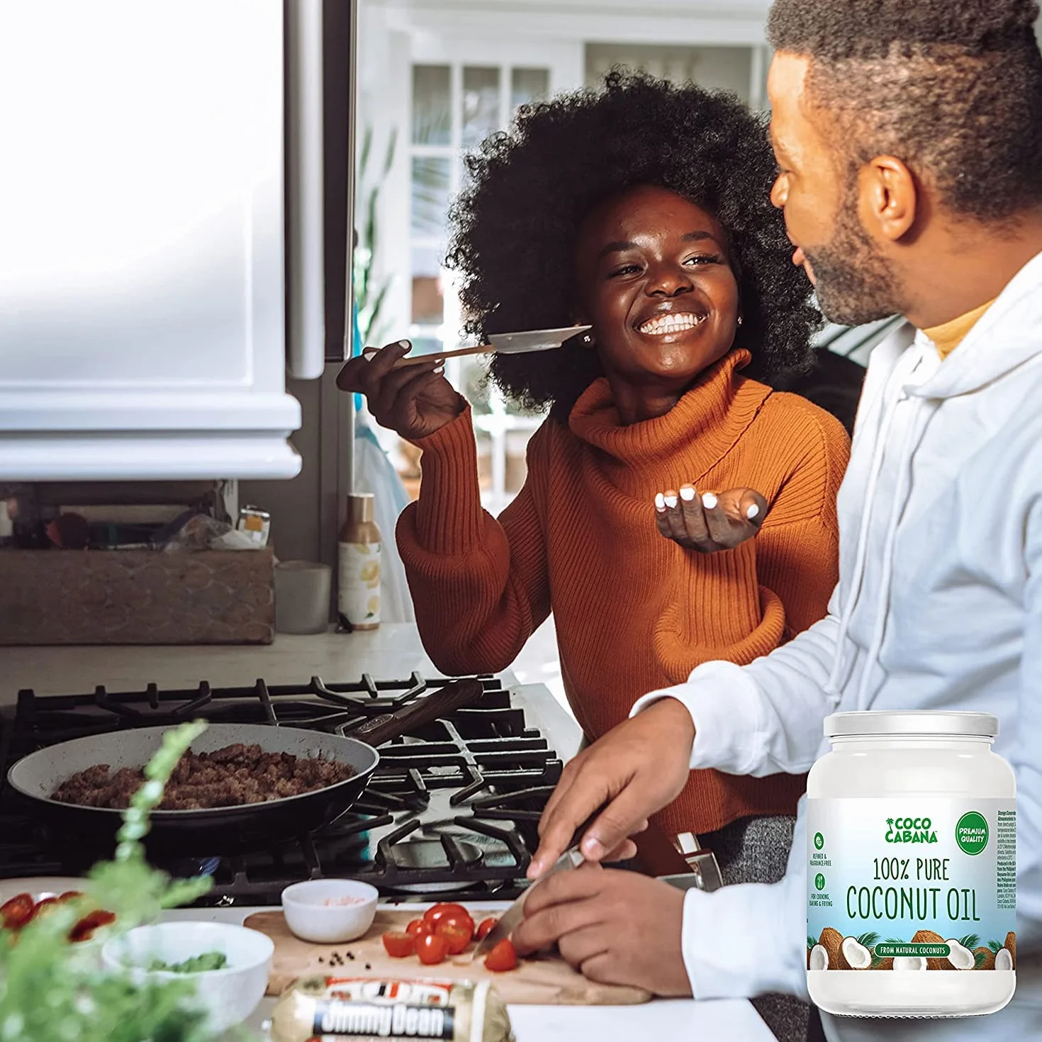 Coco Cabana Aceite de coco 100% puro 1 litro vegano sin gluten sin lácteos para piel cabello y cocina