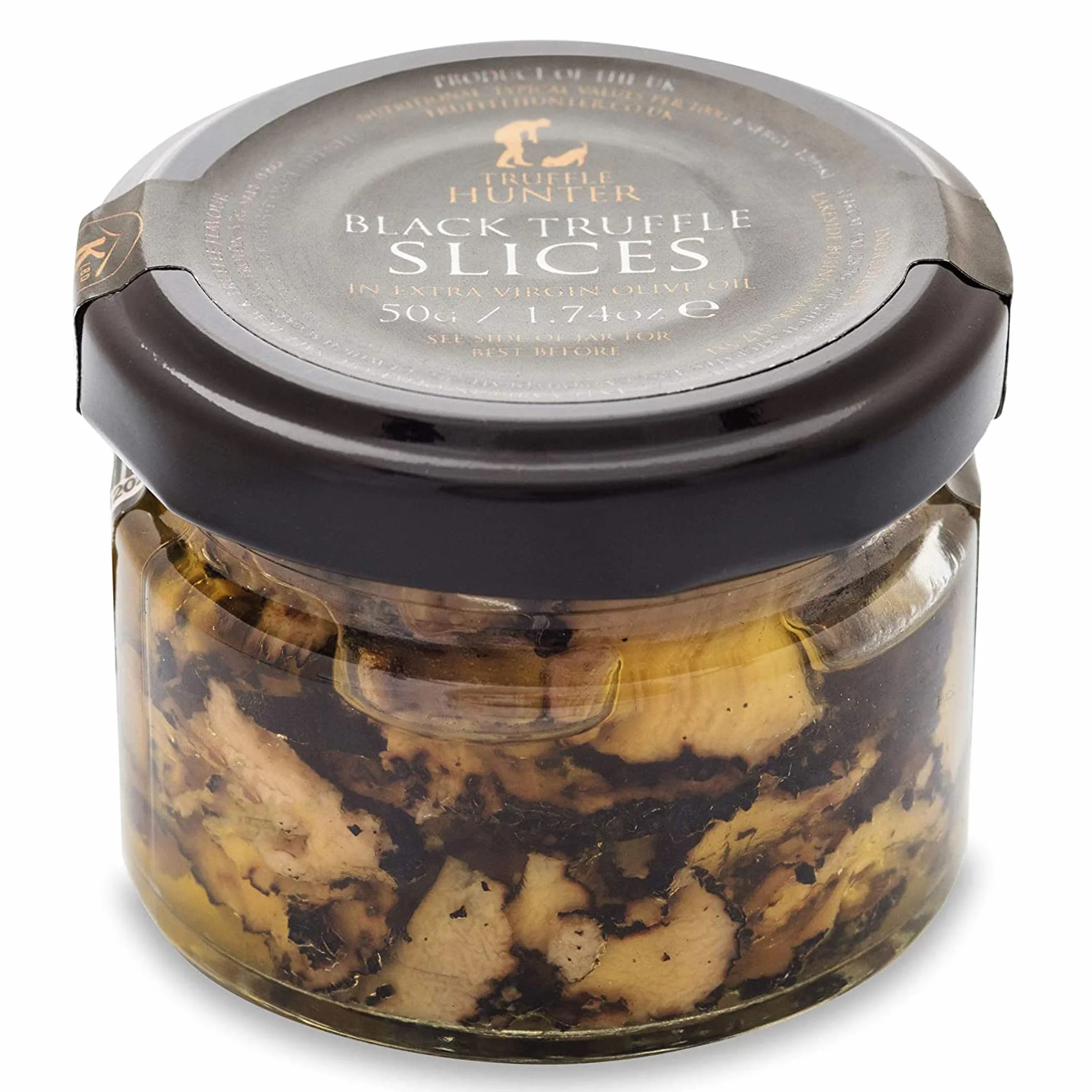 TruffleHunter Rodajas de Trufa Negra en Aceite de Oliva Virgen Extra 50g