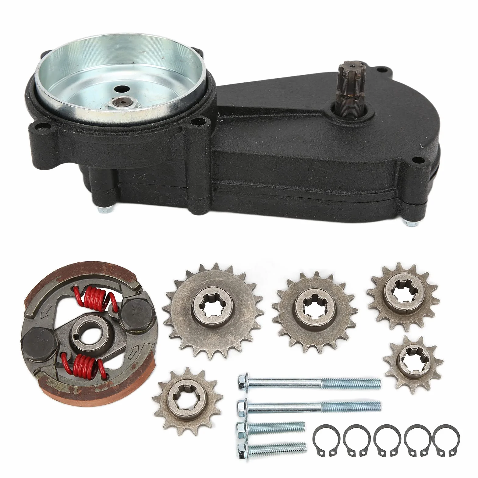 Kit de Transmisión de Engranajes Aleación de Metal Reemplazo para 43cc 47cc 49cc Pocket Mini Bike Scooter ATV