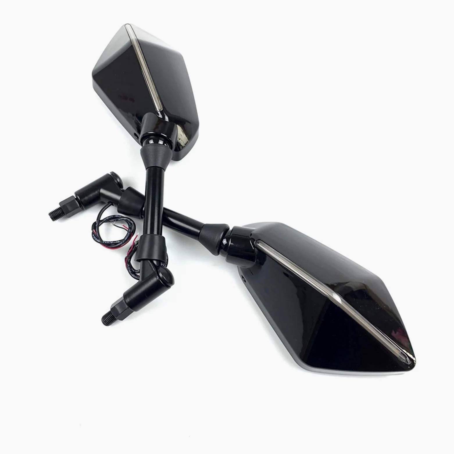 Espejo Retrovisor Lateral Motocicleta Espejo Retrovisor Para Motocicleta Scooter Motocross Espejos Retrovisores Electrombile Lateral Trasero 8/10mm Fibra Carbono 2 Unids/par | 10mm Black