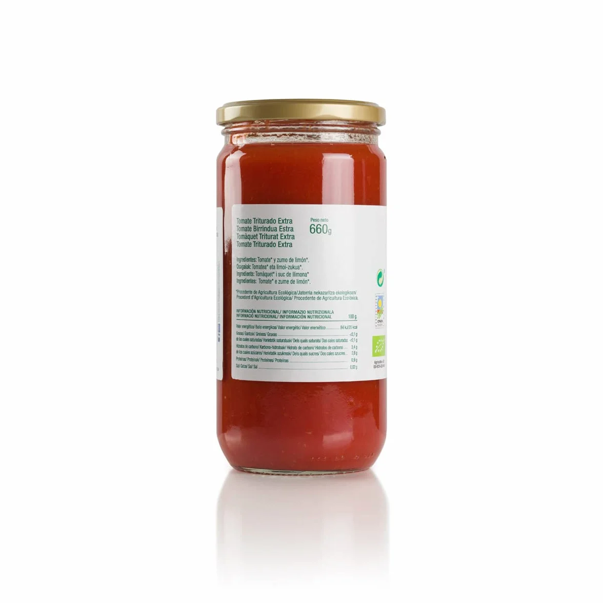 Ekolo Tomate Triturado Ecológico 6 Tarros 660 G 3960 ml