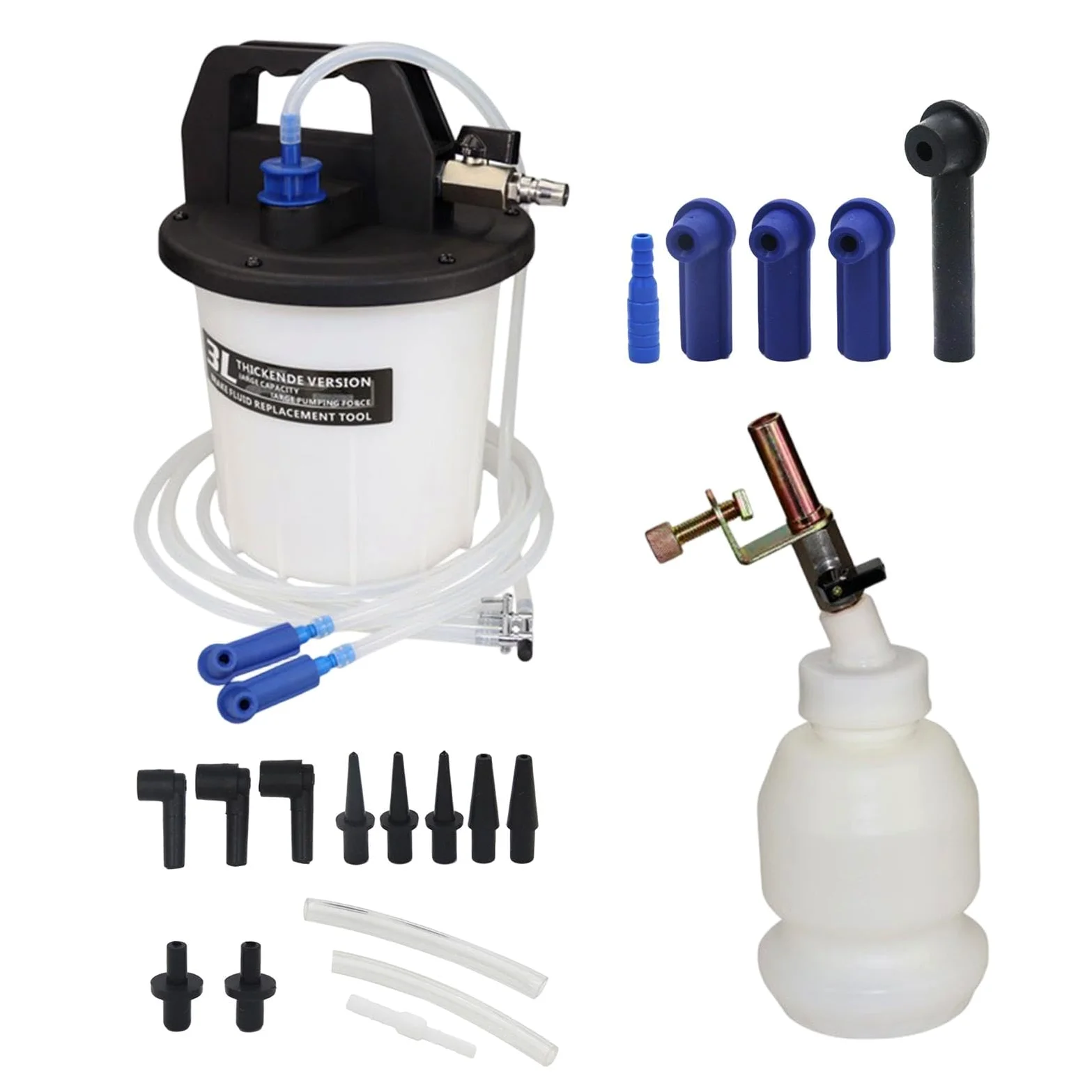 Extractor neumático de fluido Gadget anti-devolución, ajuste apretado, | Purgador neumático de líquido de frenos Para mecánicos automotrices, amantes de la restauración y
