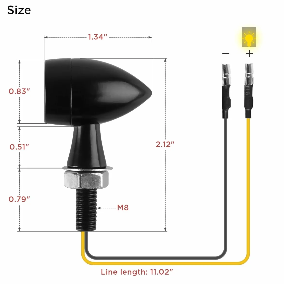 evermotor Intermitentes de moto homologados, universales 12V, 4 piezas, E24, luces de dirección LED para mini motocicletas, indicadores de giro, de zinc fundido, IP67 impermeables