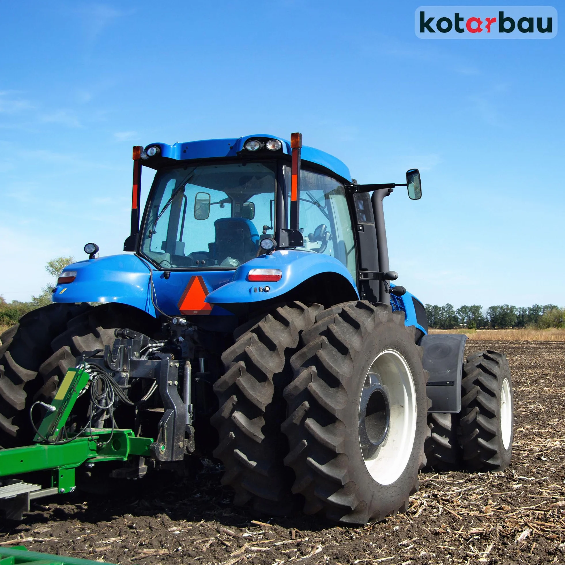 KOTARBAU Espejo universal para tractor 19x23 cm PVC 2 unidades retrovisor con soporte