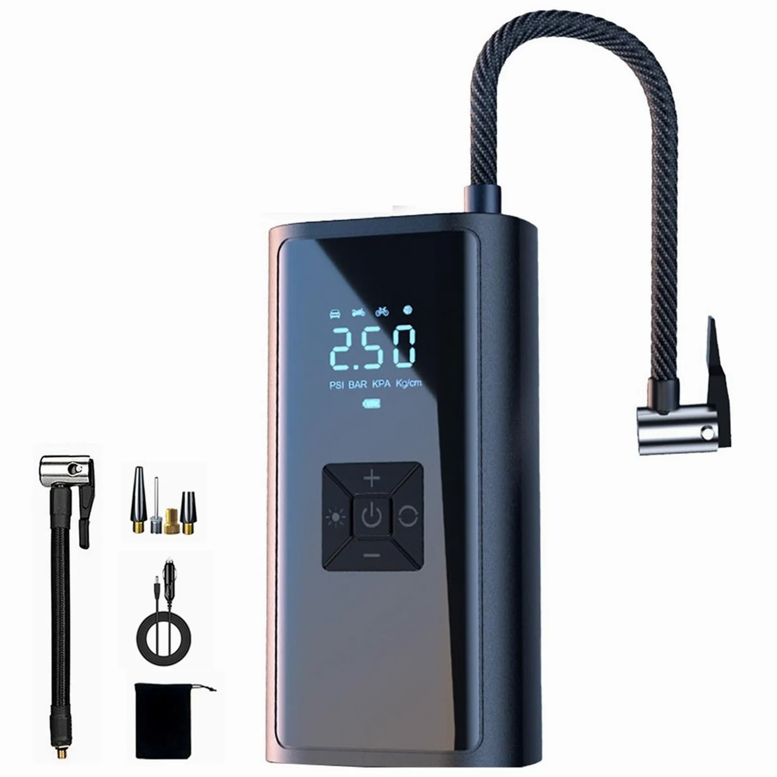 Inflador Ruedas Coche Bomba de neumáticos para inflar automóviles Portable Electric Air Compressor | 150PSI eléctrico con inflador portátil de neumáticos de coche con pantalla LCD y luz LED