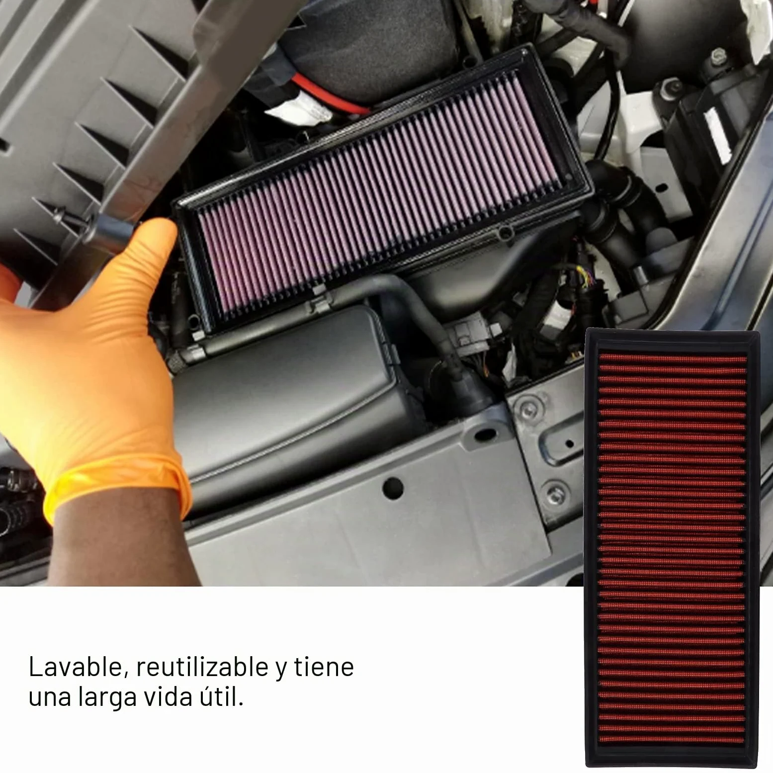 2865,33 2865 K N Filtro de Aire de Repuesto, 2012 Bug 33 2865 Filtro Limpiador de Filtro de Aire de Motor Highflow Lavable Reutilizable 332865 Reemplazo para A3 Q3 Tt