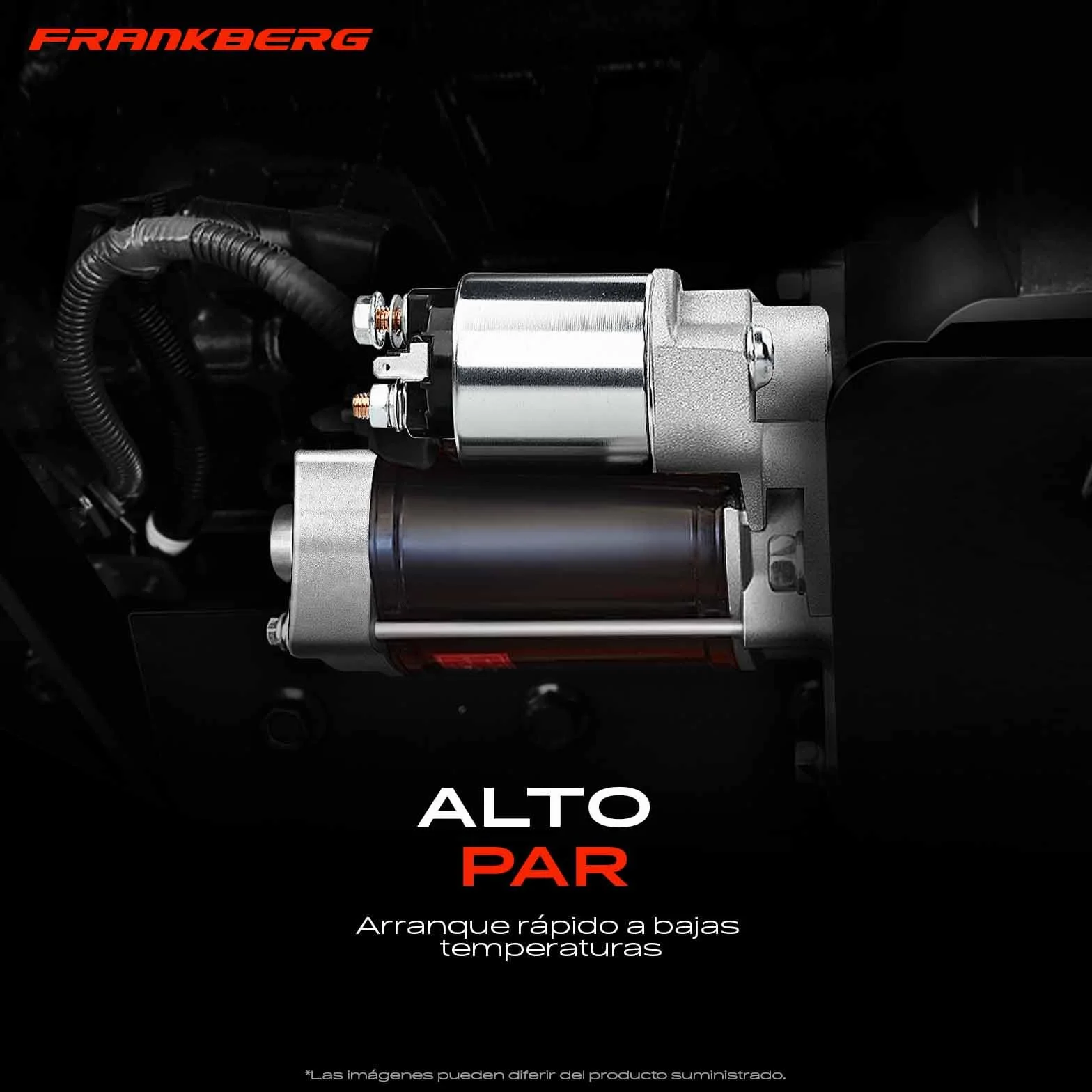 Frankberg Motor de arranque 2 kW 12 V 10 dientes 6G9N11000NB LR007373 | Compatible con: Discovery Sport L550, R.a.n.g.e R.o.v.e.r Evoque L538, Freelander 2 L359