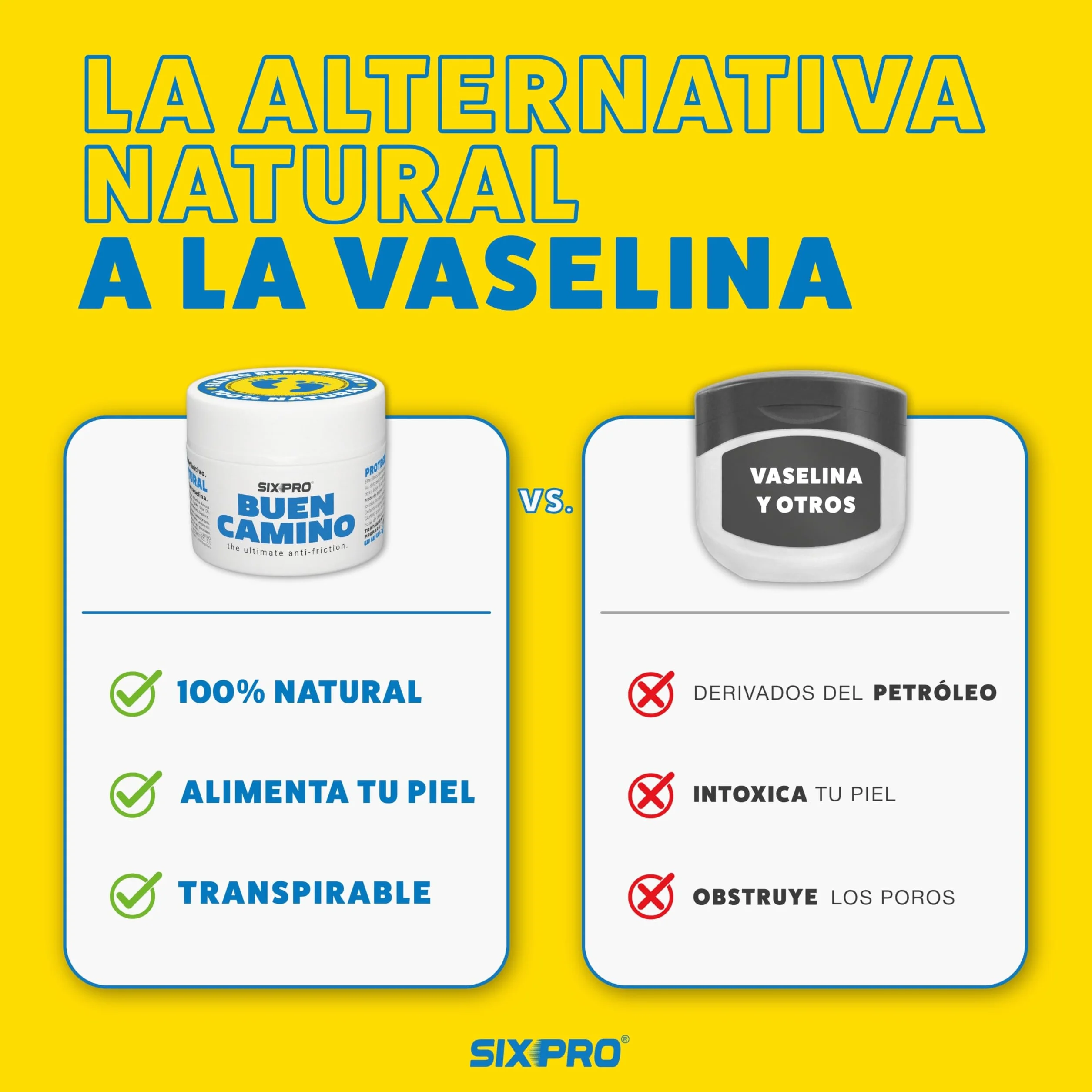 BUEN CAMINO 50ml Crema Antifricción Natural para Peregrinos Previene Ampollas y Rozaduras en Pies
