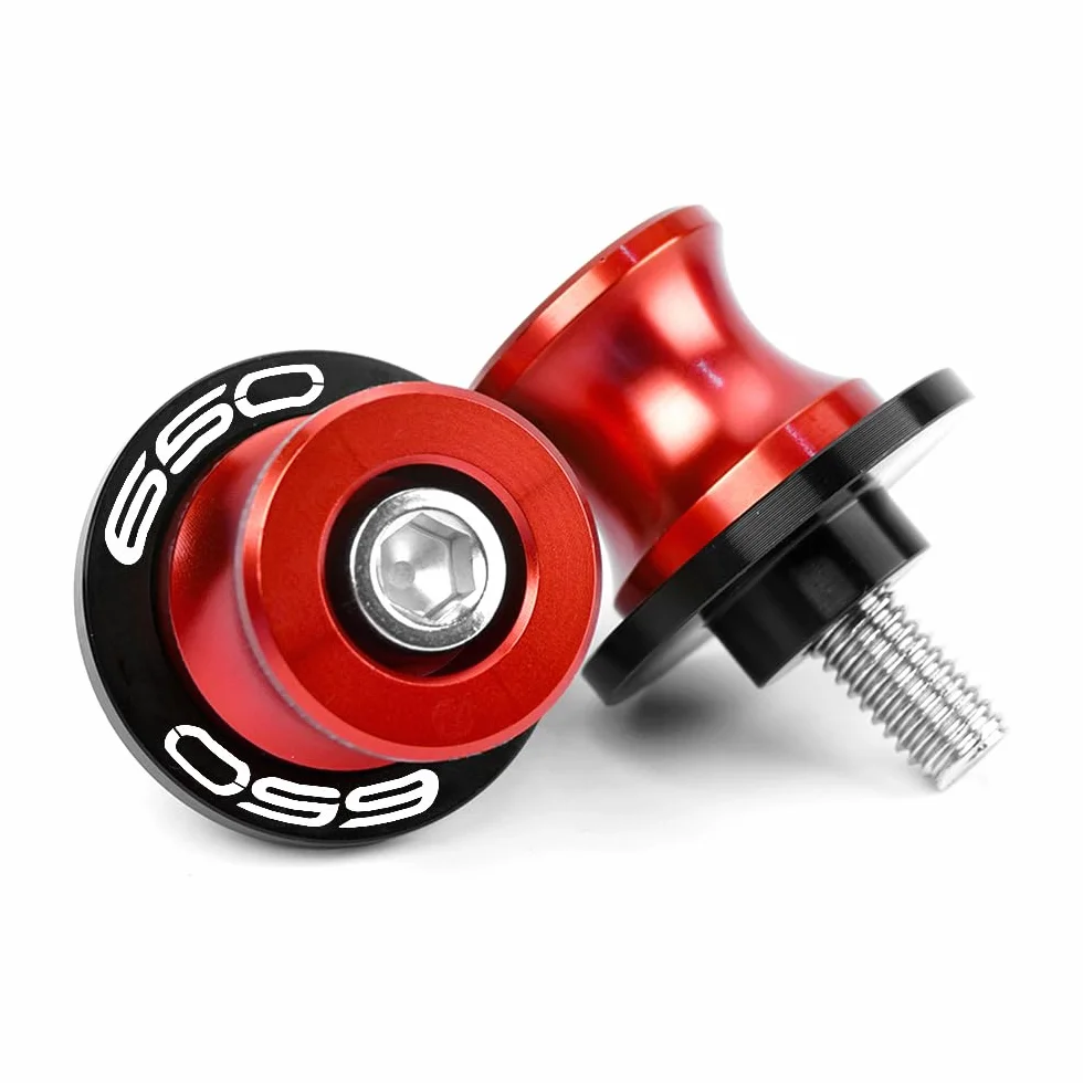 Brazos oscilantes M8 para Z650 Z Ninja 650 2025 2024 2017-2023 Versy650 Basculante de Deslizadores Tornillos del Soporte Diábolos Accesorios,carretes M8,Adaptador de oscilantes (Rojo)