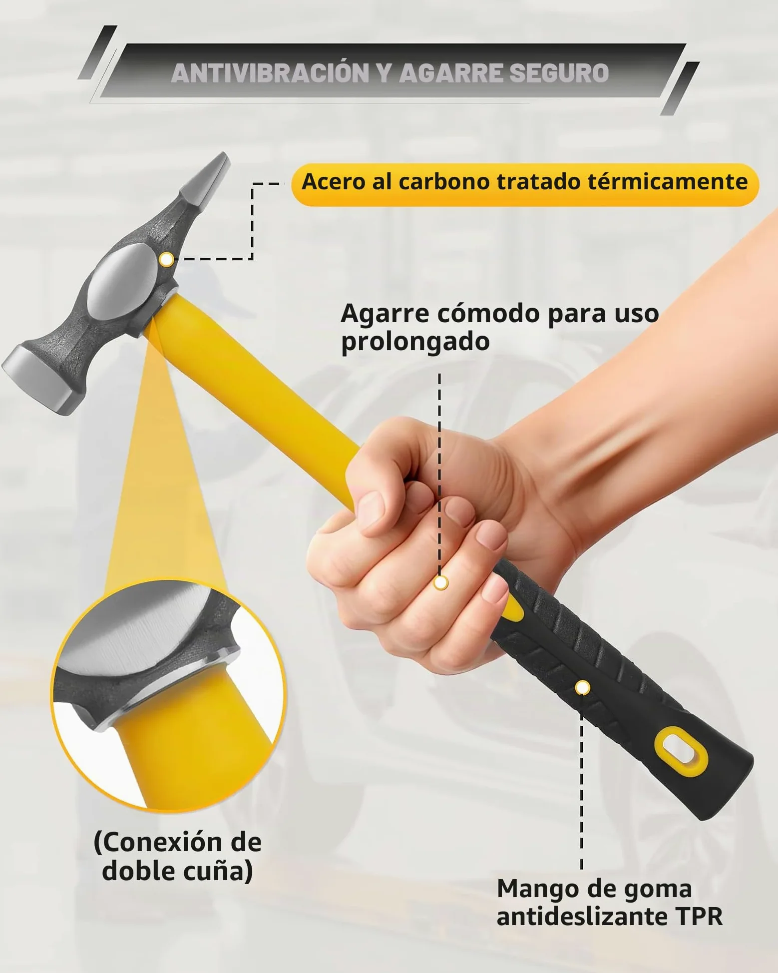 DAYUAN - Juego de 7 piezas para reparación de paneles de carrocería, incluye martillo para chapista y juego de dolly, con estuche de almacenamiento