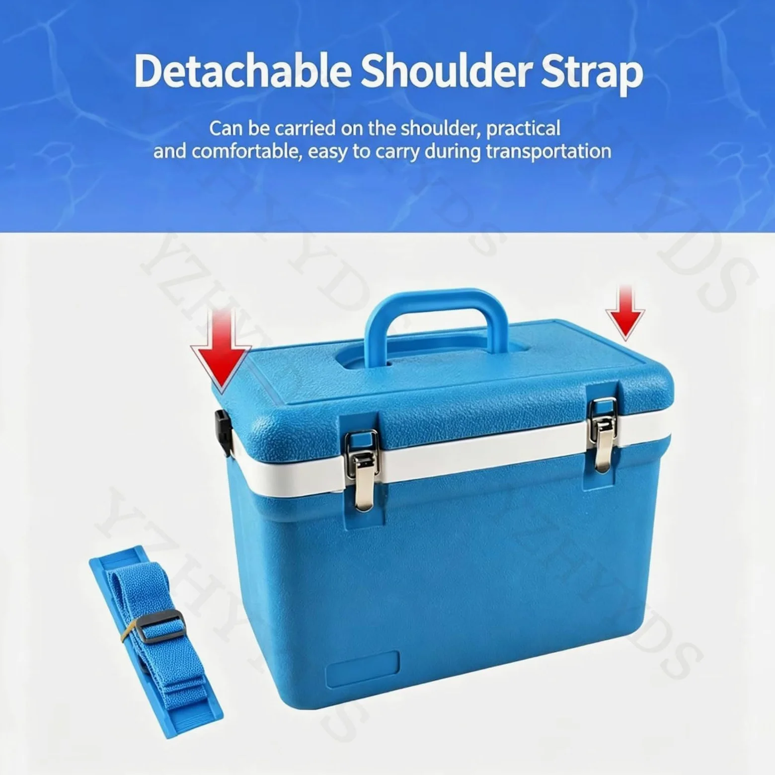 Enfriador De Vacunas PortáTil De 12 Litros, Refrigerador Fresco Con Correa Para El Hombro Y 4 Cajas De Hielo, Para Transporte De Vacunas, Espermatozoides Y Muestras BiolóGicas, Refrigerador De Viaje