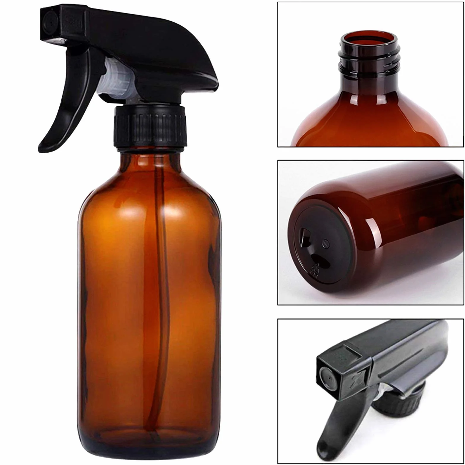 Butelka plastikowa brązowa 500 ml z rozpylaczem do roślin, fryzjerstwa, zestaw 2 szt.