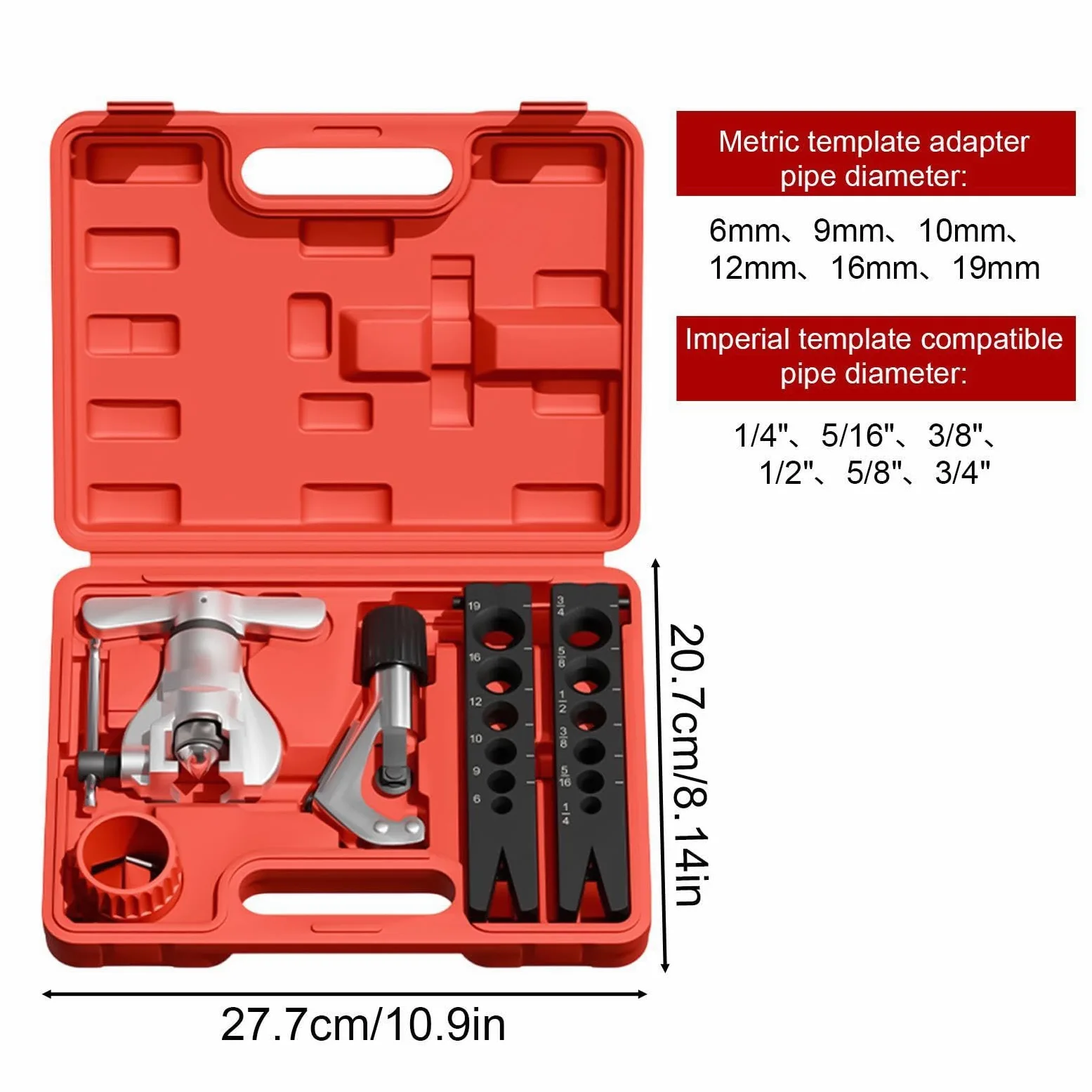 Herramienta Abocardadora Línea Freno Kit De Reparación De Tuberías | Abocardadora Para Tubería Pesado Para Garaje Taller Industria Hogar Exterior Automóvil Camión