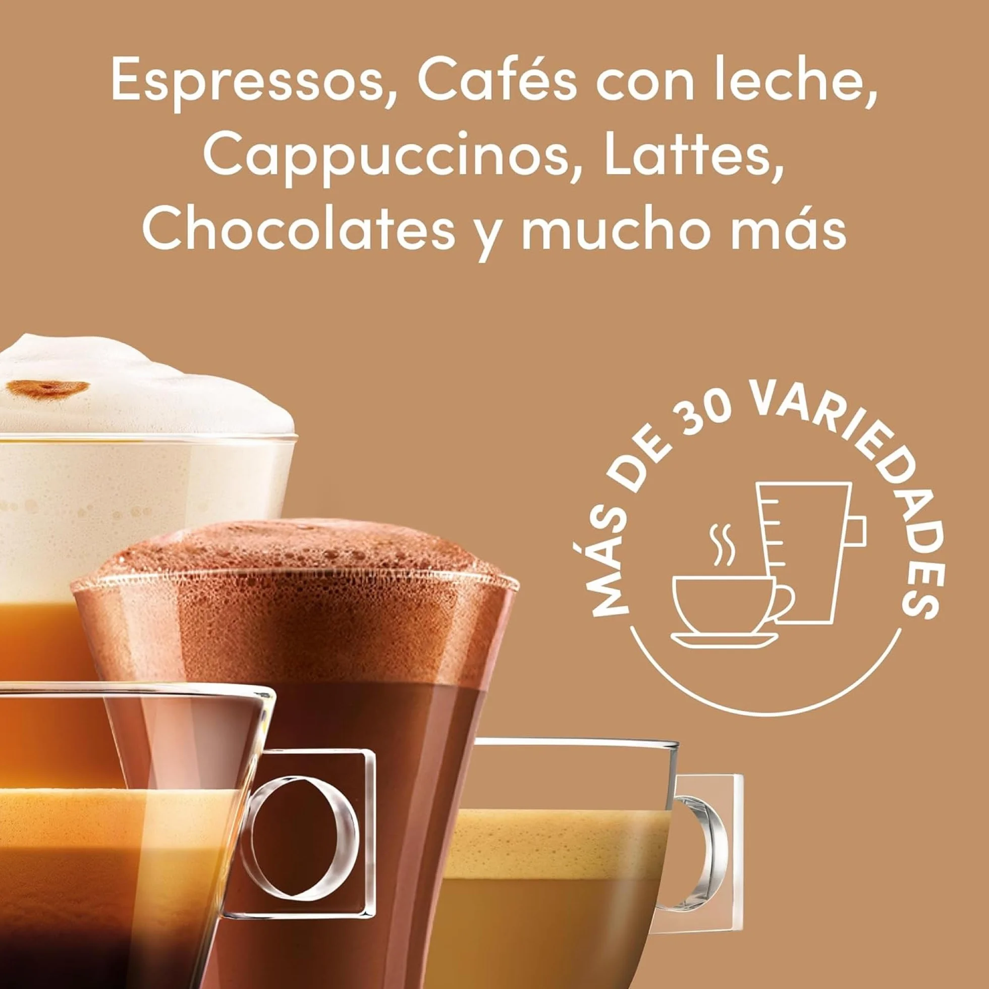 NESCAFÉ Dolce Gusto Café con Leche descafeinado - Cápsulas de Café, 90 Cápsulas (3 x 30)