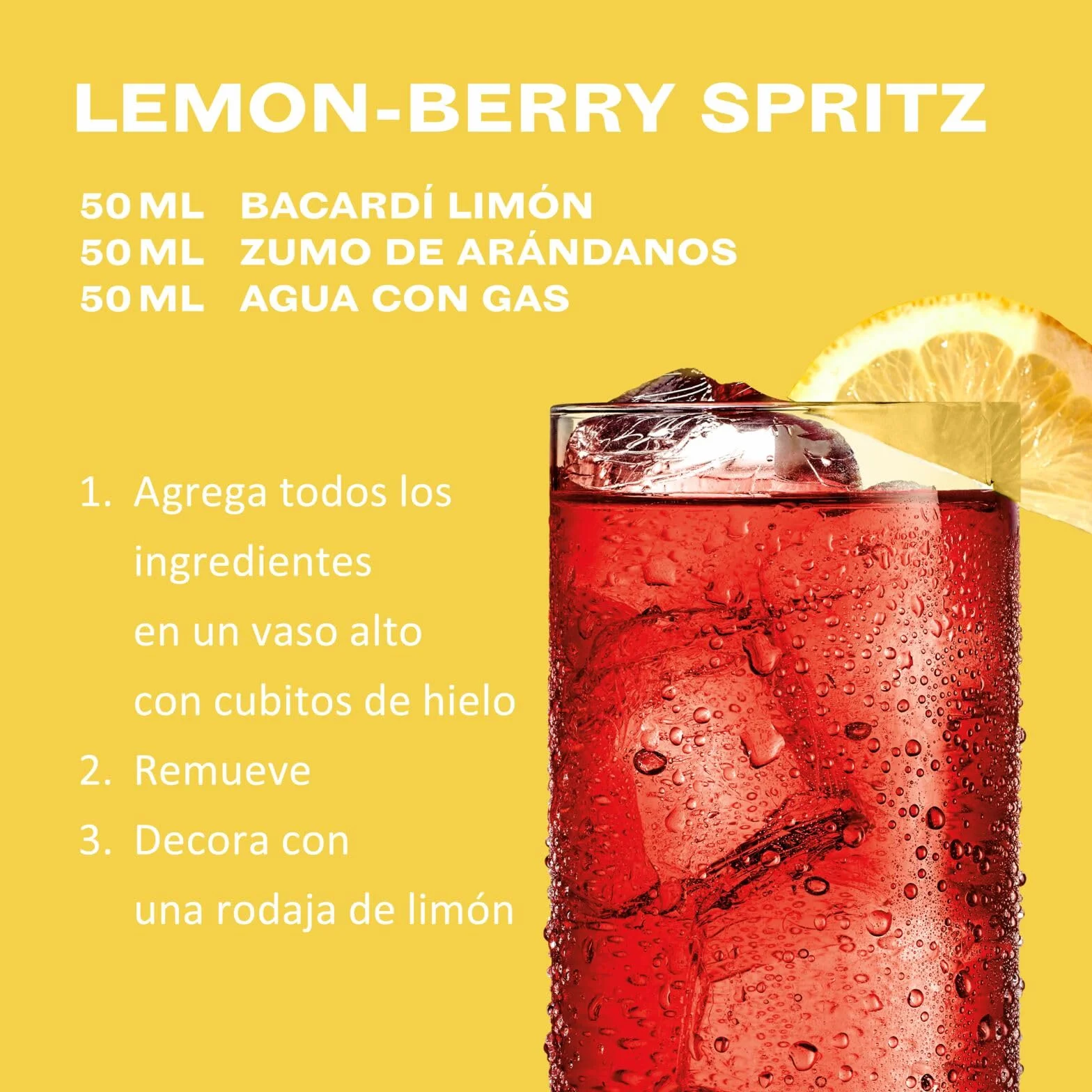 BACARDÍ Limón Ron Blanco Mezclado 27% 1 L